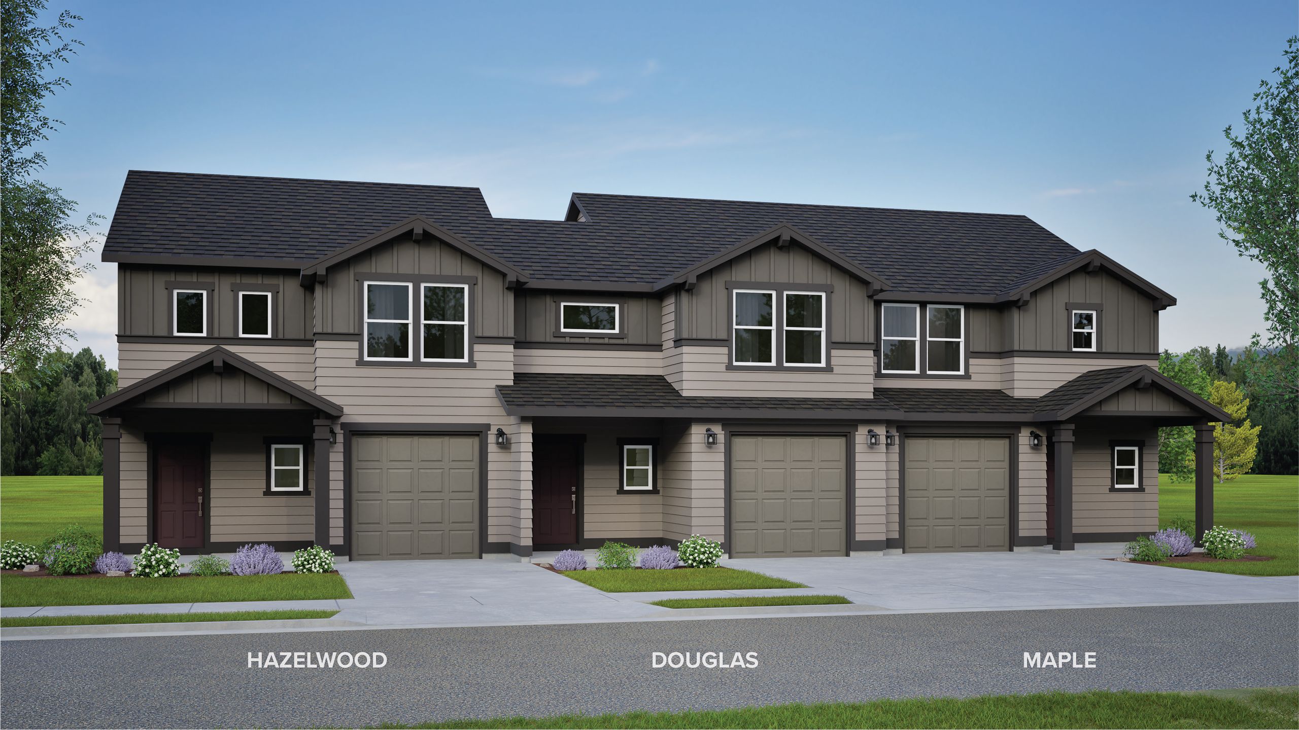 The Hazelwood Triplex - Parkside Place: Bend, Oregon - Hayden Homes, Inc.