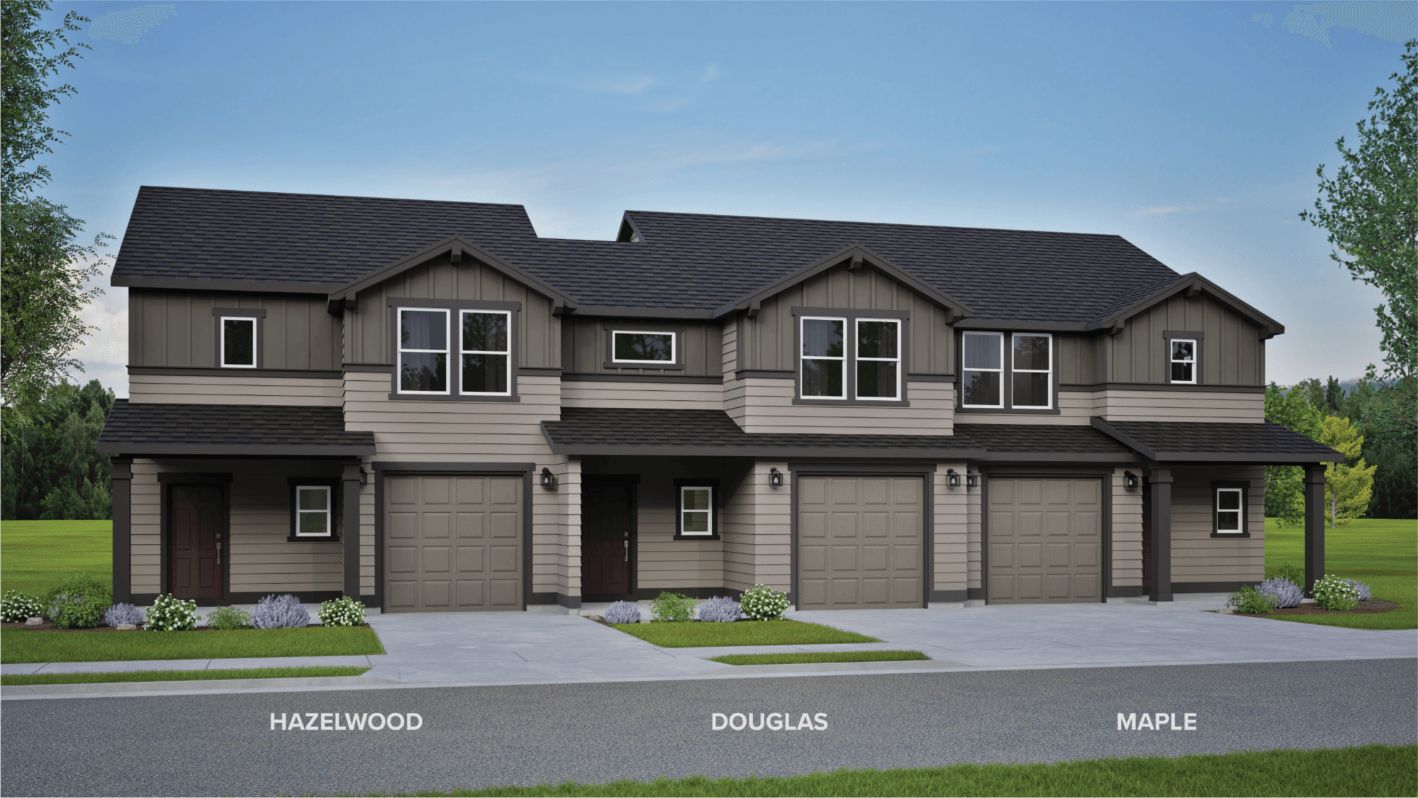 The Douglas Triplex - Parkside Place: Bend, Oregon - Hayden Homes, Inc.