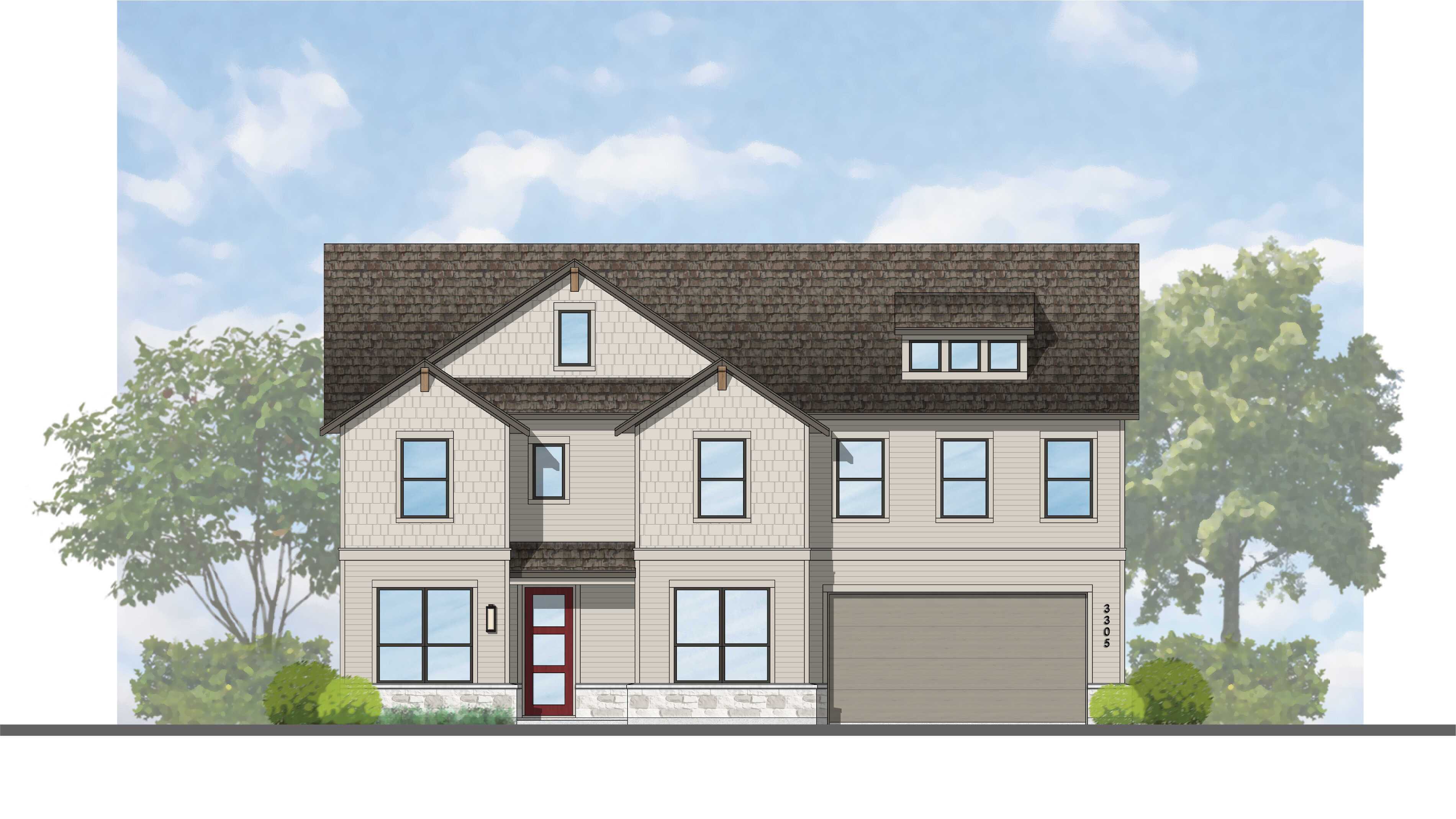 Plan Tucker - Lariat: 70ft. lots: Liberty Hill, Texas - Highland Homes