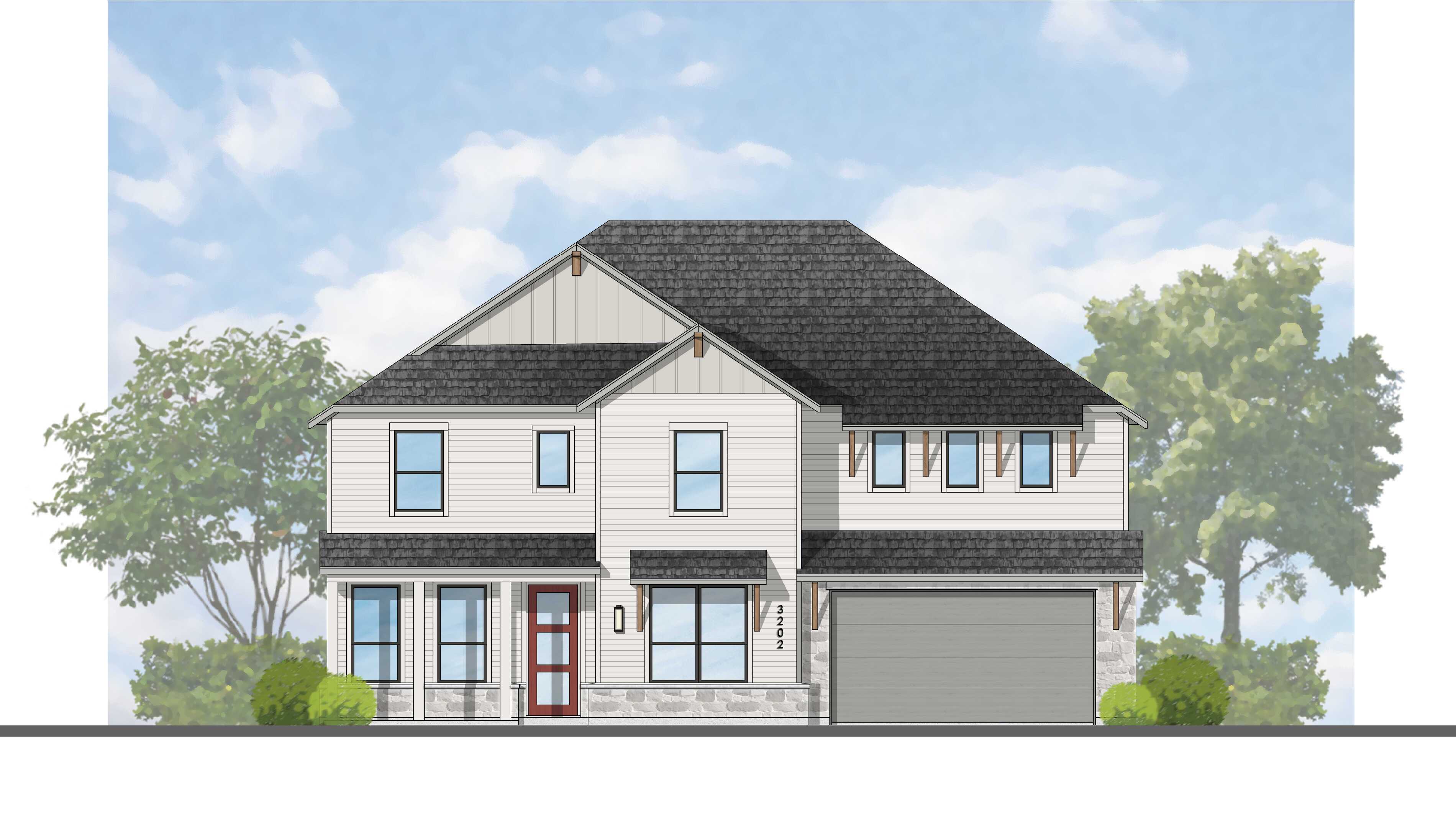 Plan Strait - Lariat: 70ft. lots: Liberty Hill, Texas - Highland Homes