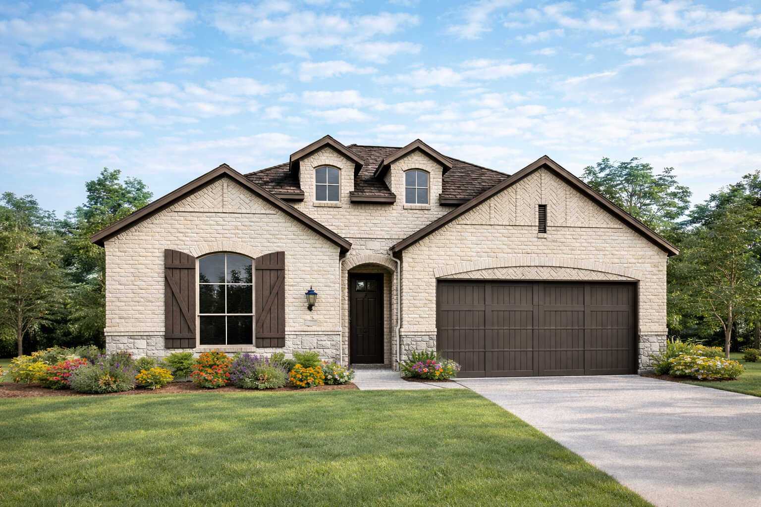 Plan Davenport - 6 Creeks at Waterridge: 55ft. lots: Kyle, Texas - Highland Homes
