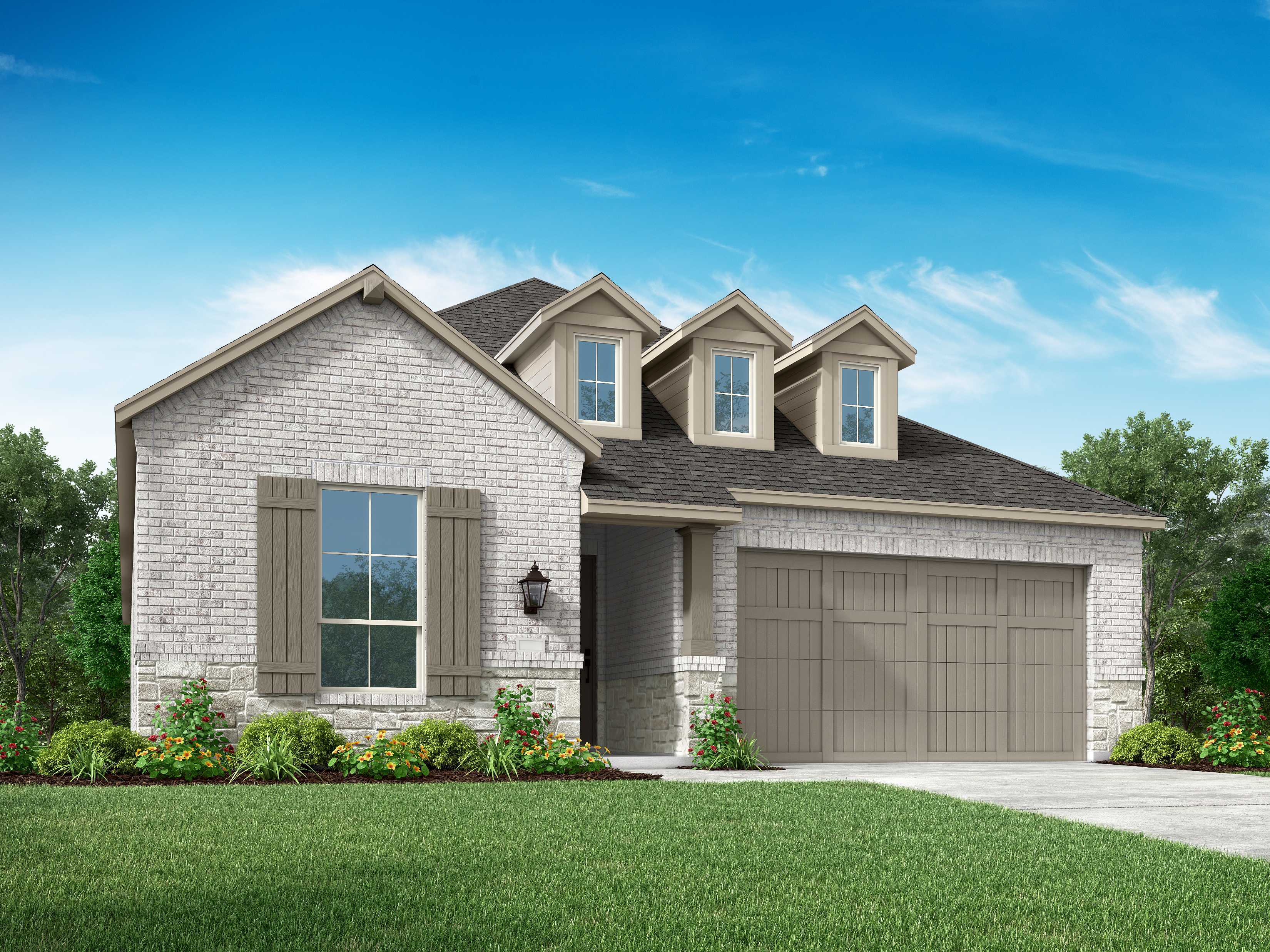 Plan Newport - Parkside On The River: 50ft. lots: Georgetown, Texas - Highland Homes