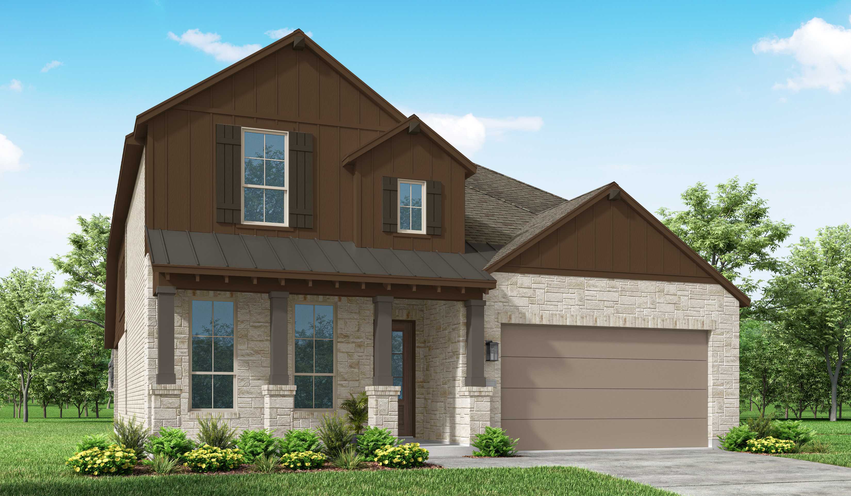 Plan Middleton - Lariat: 50ft. lots: Liberty Hill, Texas - Highland Homes