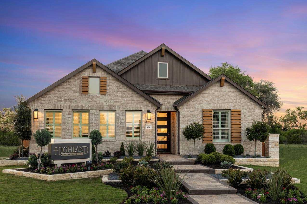 Plan Matisse - La Cima: 50ft. lots - (A): San Marcos, Texas - Highland Homes