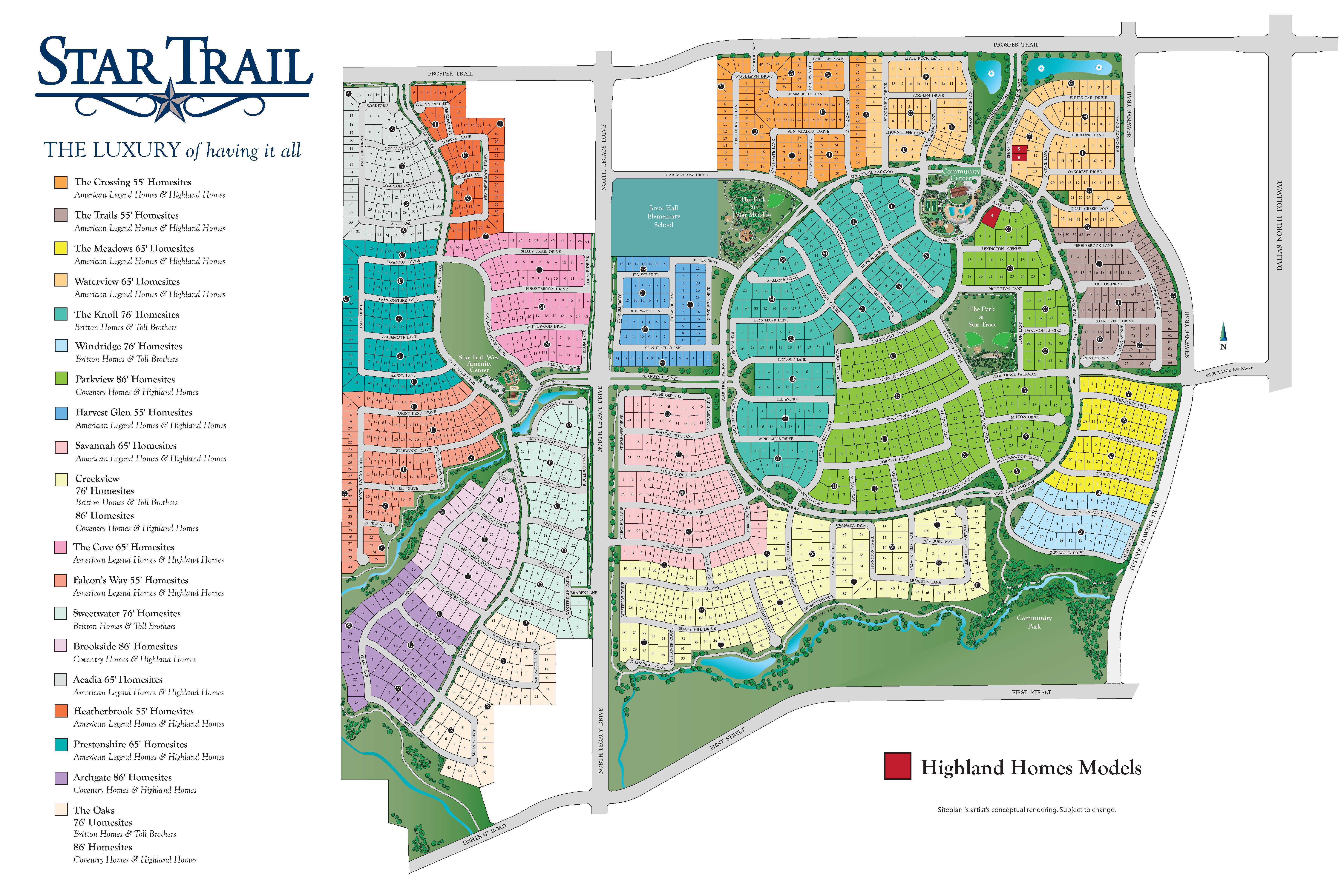 casa en Star Trail: 55ft. lots por Highland Homes