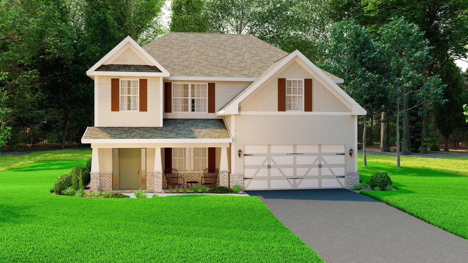 Drake's Landing por Hughston Homes en Auburn-Opelika Alabama