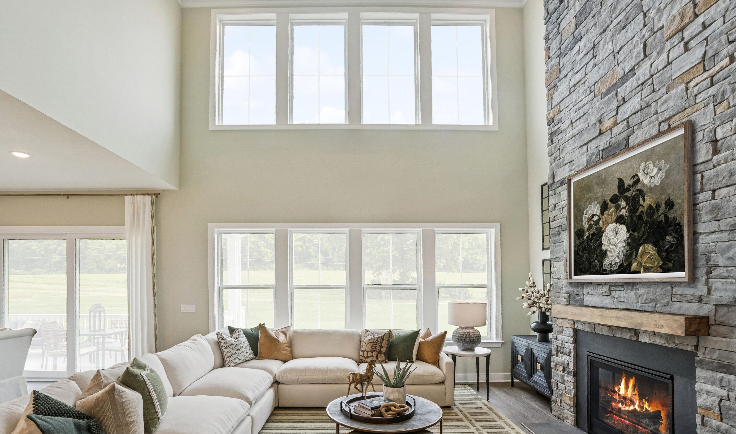 Great room with natural light