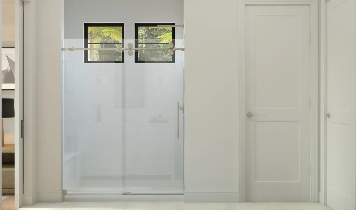 Primary bath shower enclosure