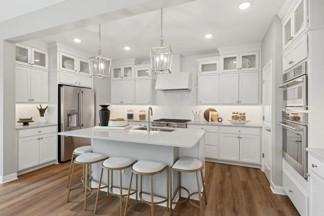 Kitchen with white cabinetry