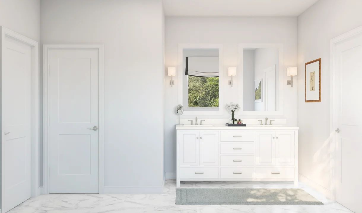 Primary bath with dual sinks