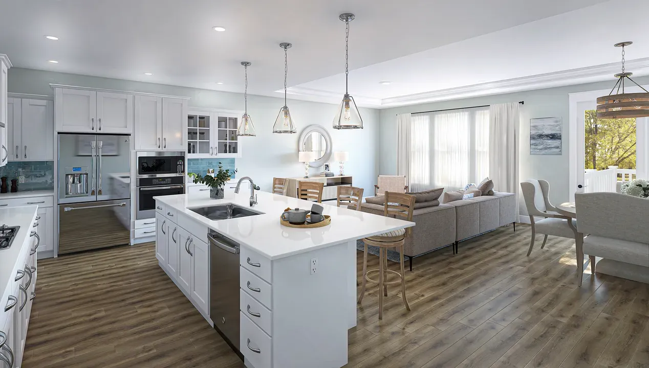 Kitchen with island