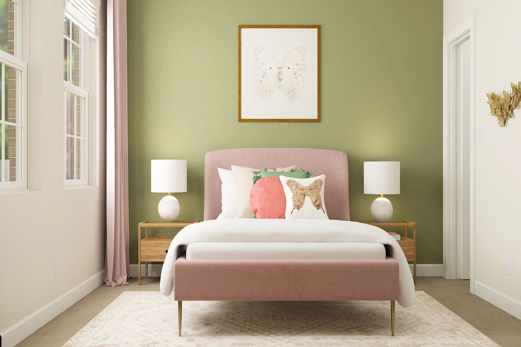 This home has three rooms that can be used as work spaces or bedrooms.
