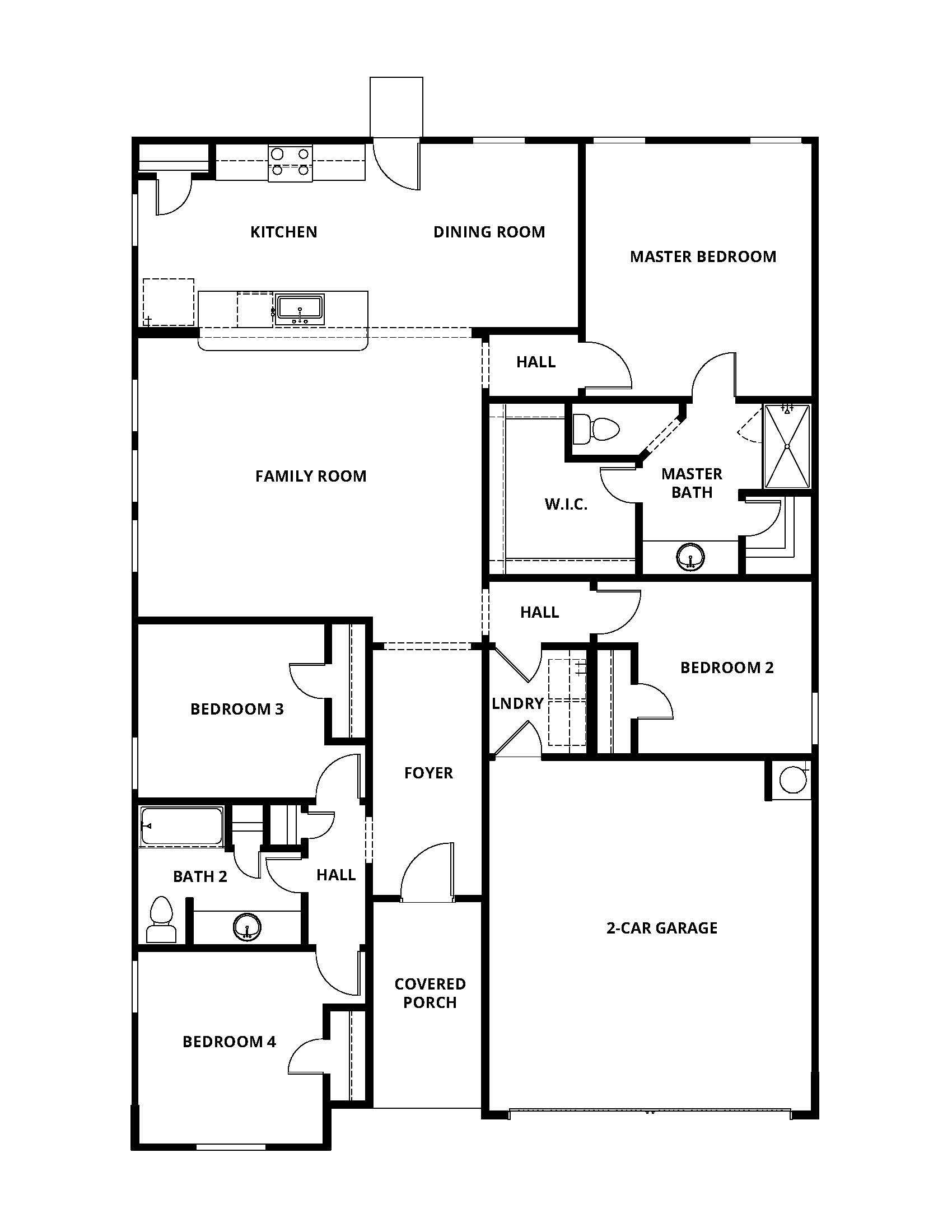 The Reed floor plan has a wonderful open-concept layout.