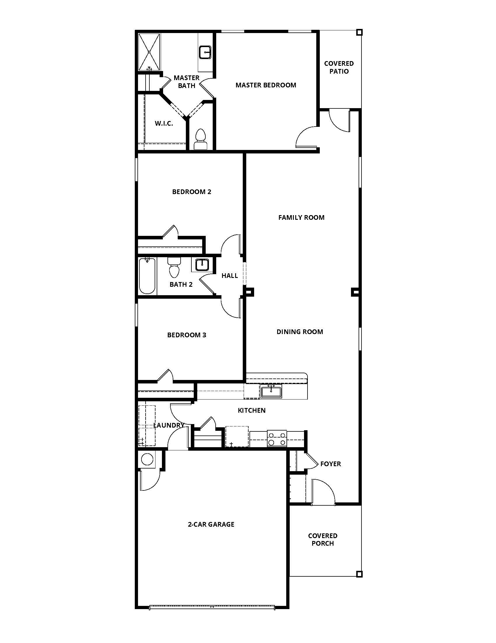 Beautiful one-story home that has three bedrooms and two bathrooms.