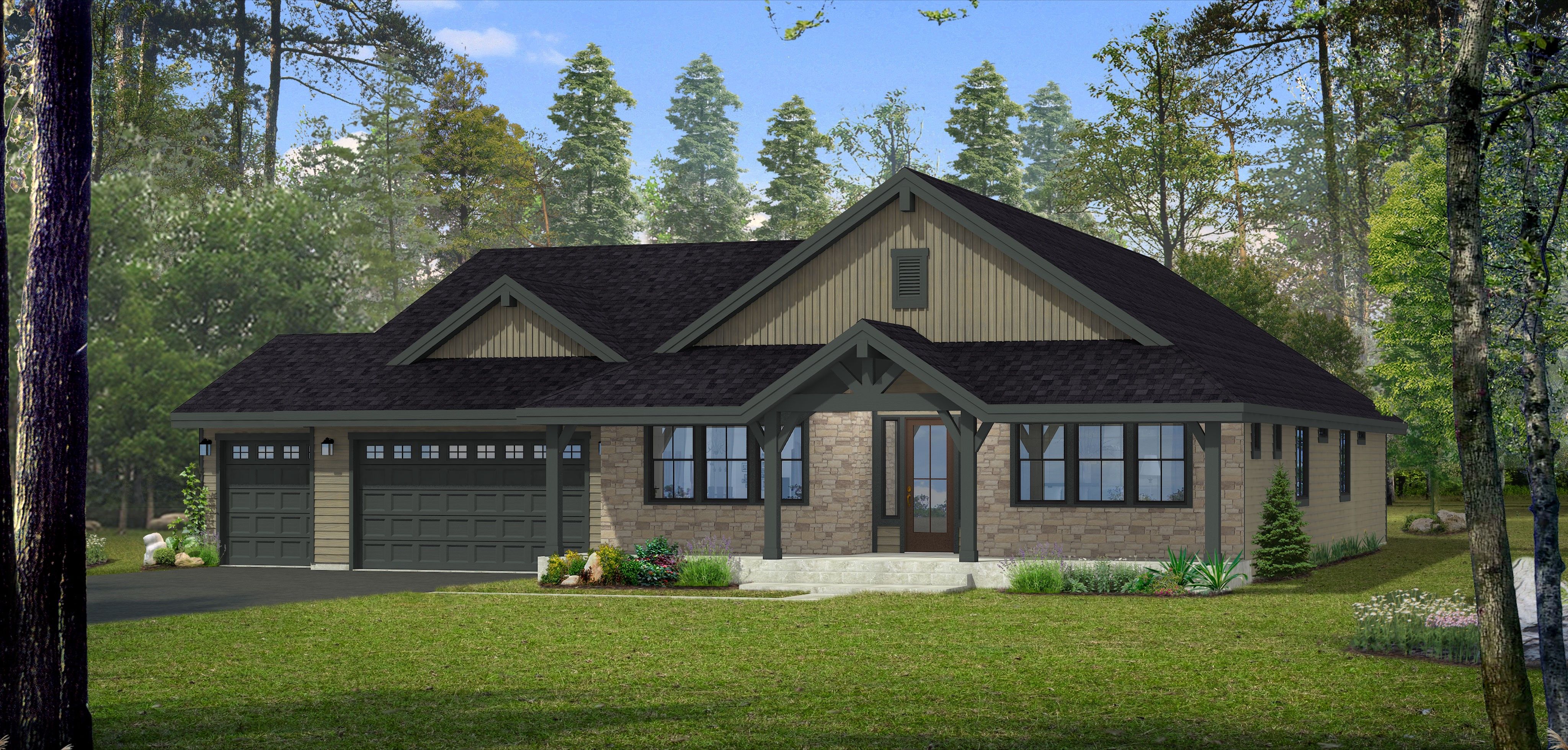 MC Roslyn - The Mountain Home Collection in Tumble Creek: Cle Elum, Washington - Landed Gentry Homes