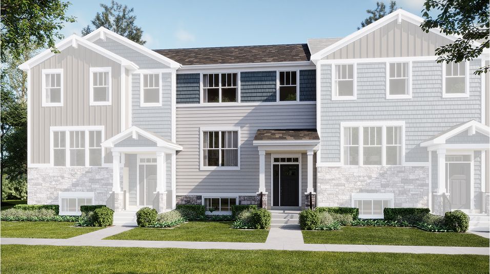 Amherst - Abbey Meadows - Urban Townhomes: Aurora, Illinois - Lennar