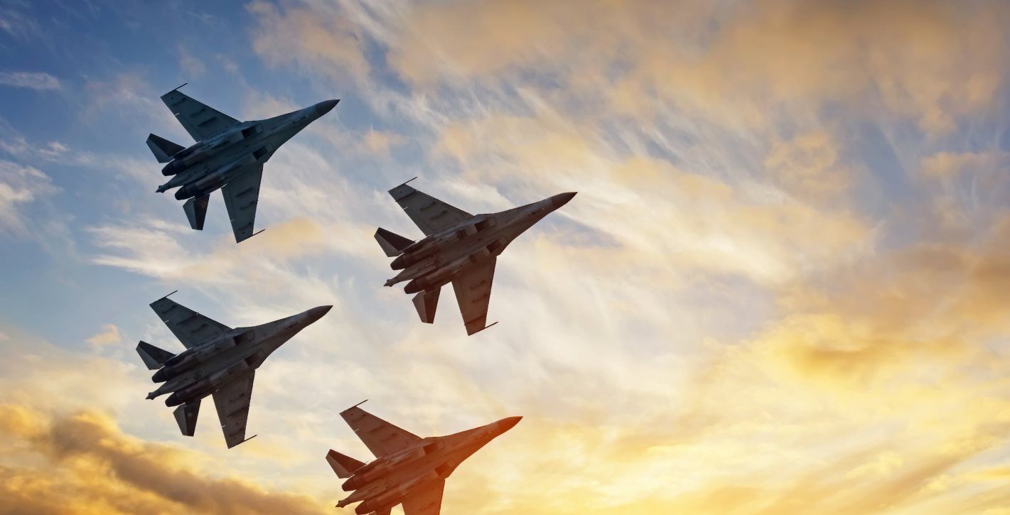 Airforce planes in the sky