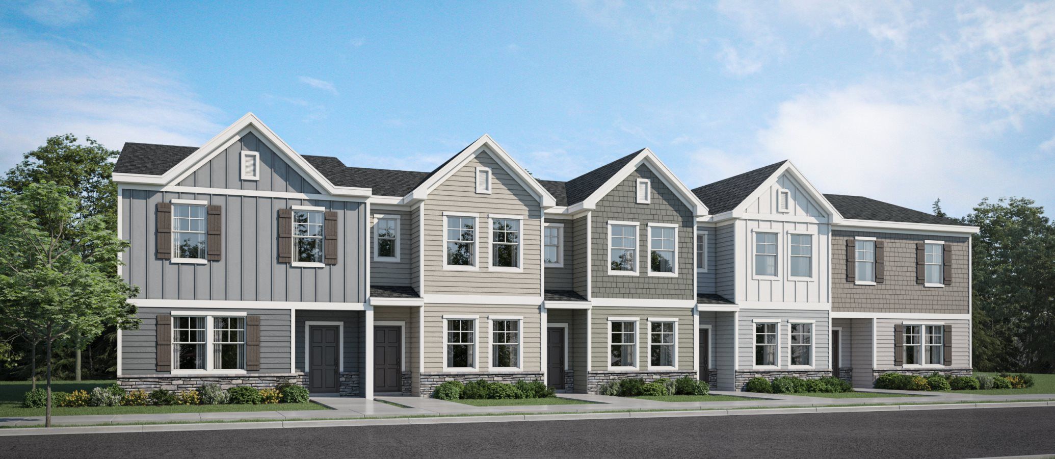 Trace at Old Towne - Village Collection streetscape