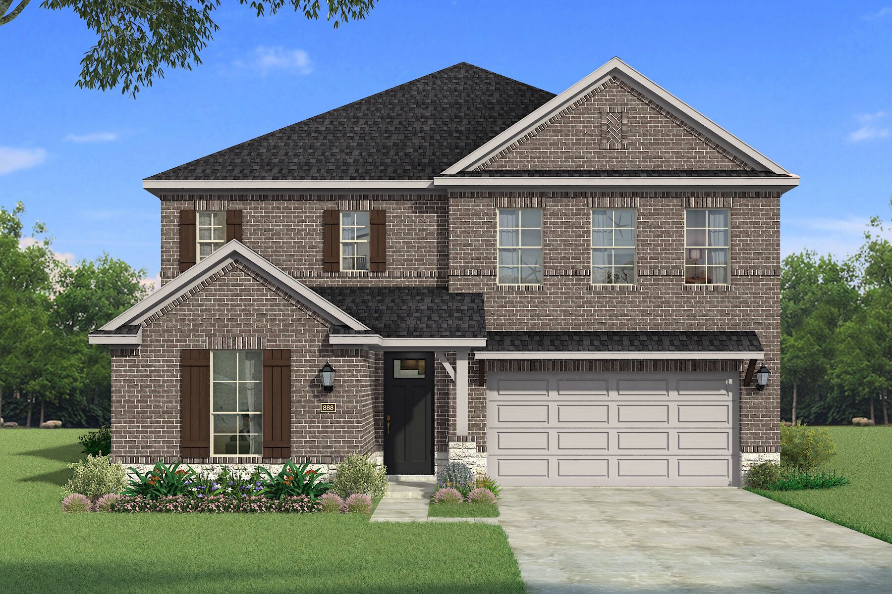 The Mirabel - Hill Country 2 with Stone Elevation
