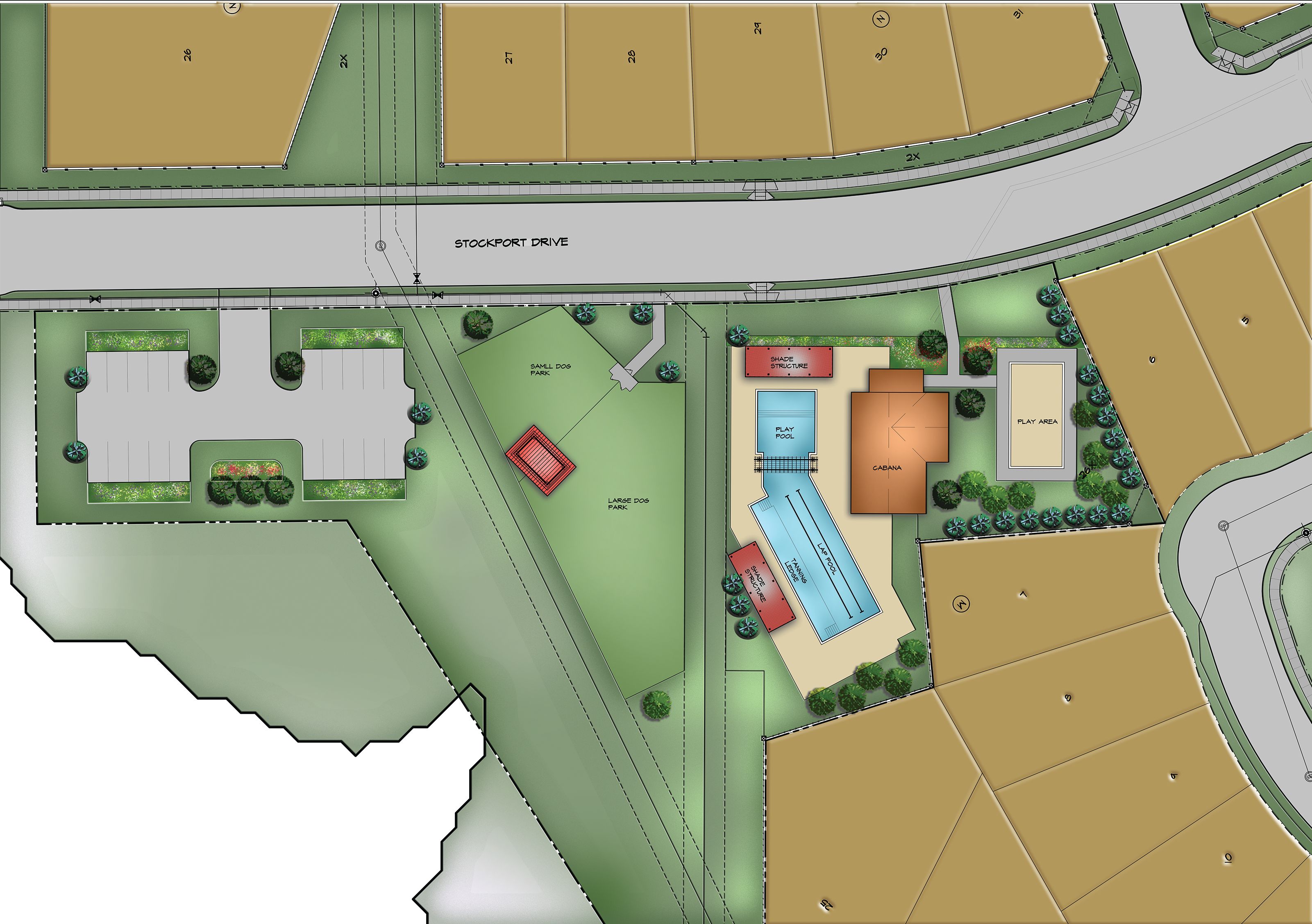 Two Amenity Centers and two pools!
