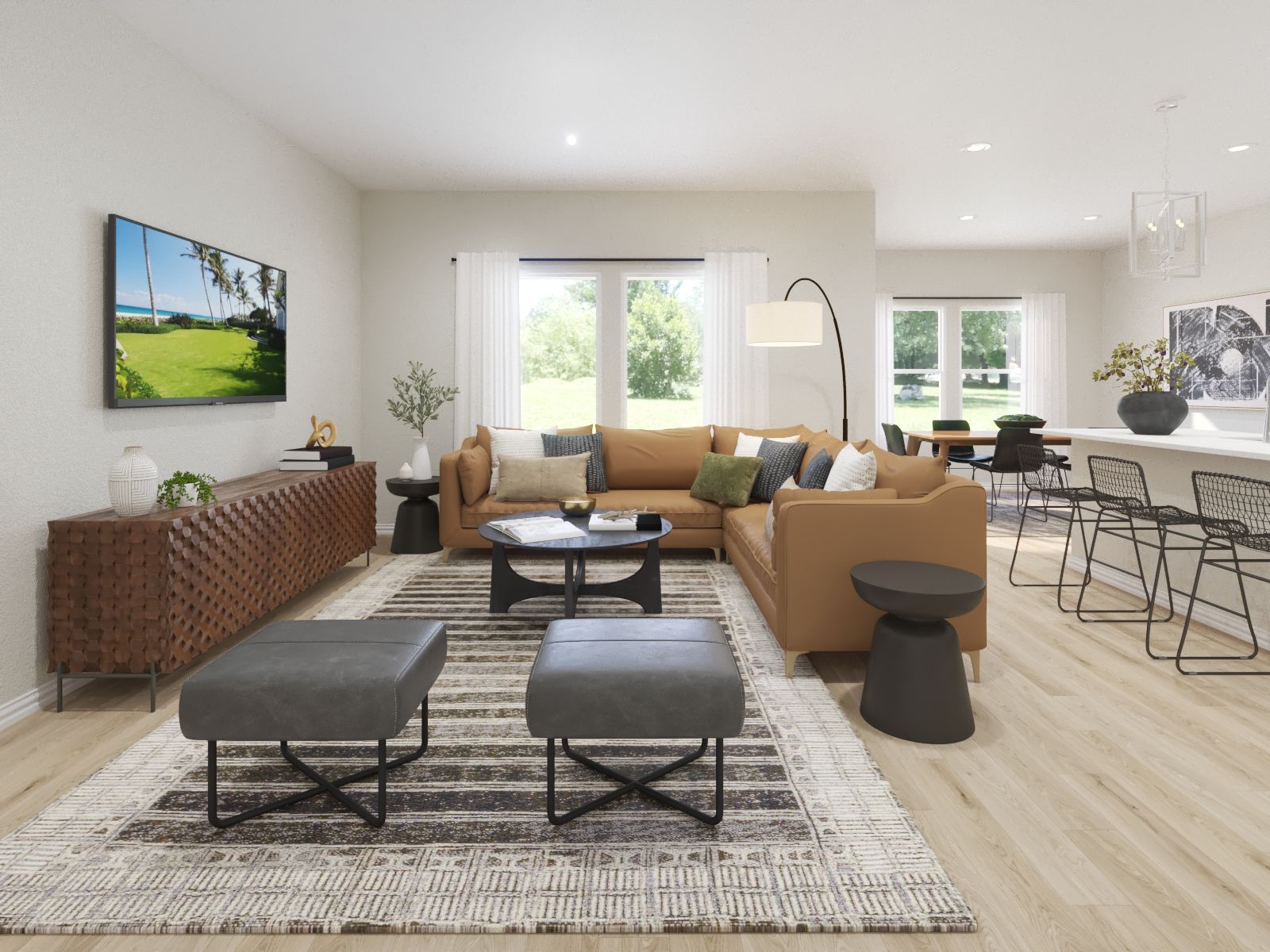 Relax after a long day in the cozy living room