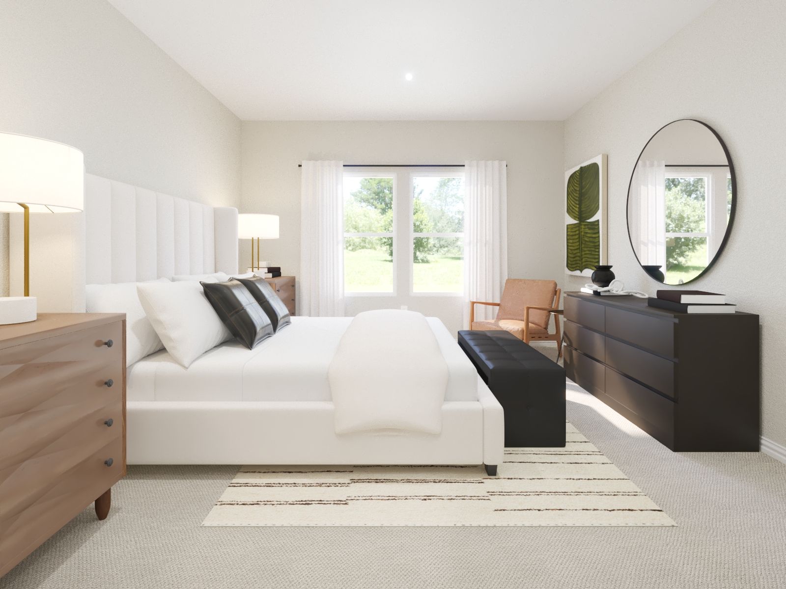 Downstairs primary suite offers privacy and tranquility