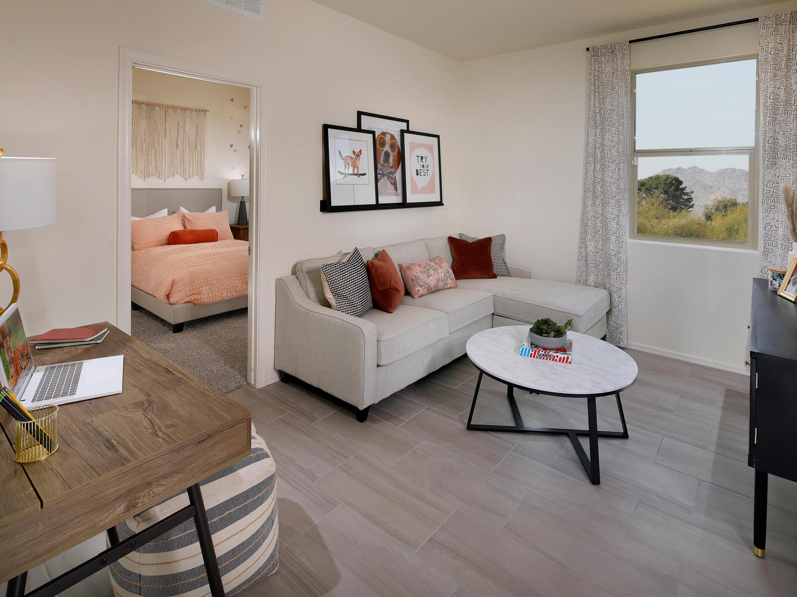 The 2110 floorplan modeled at Fieldstone at Gladden Farms in Tucson, AZ.