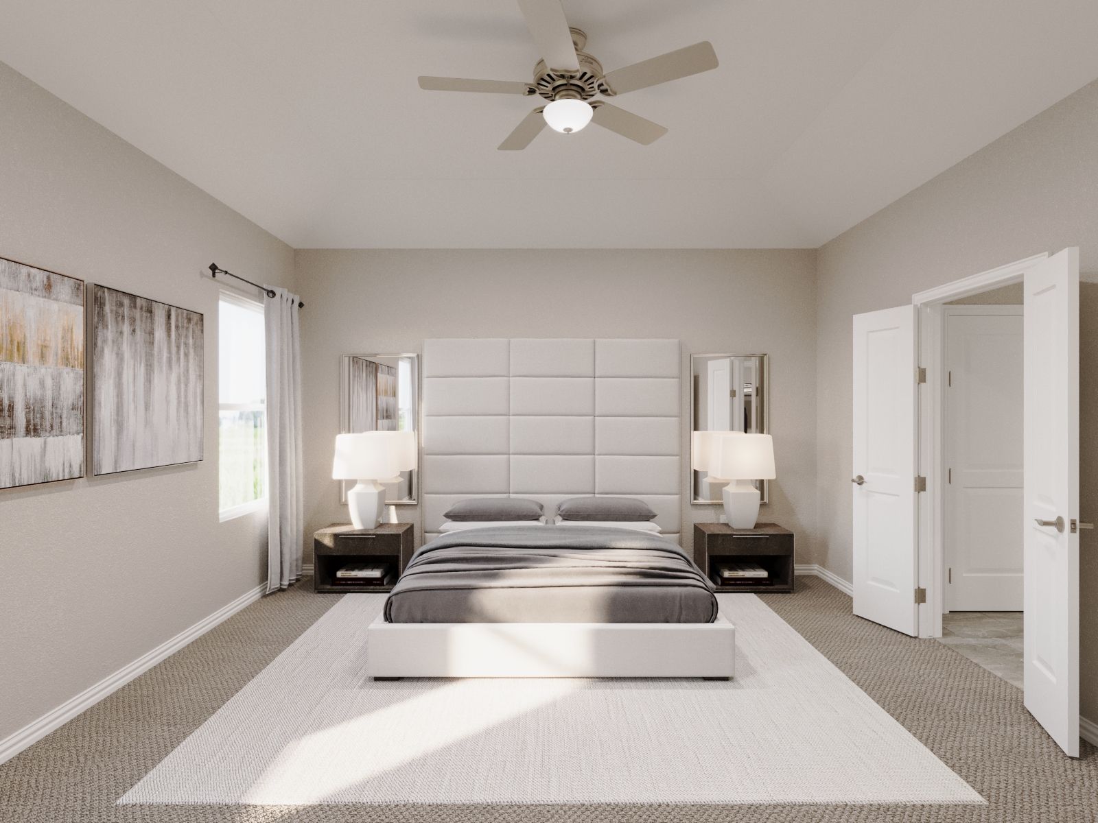 Downstairs primary suite offers privacy and tranquility