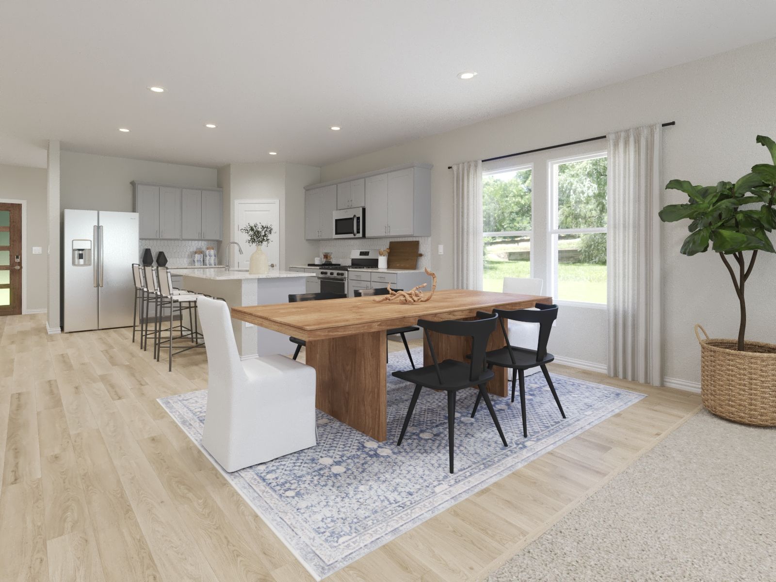 Enjoy dinners around the dining table