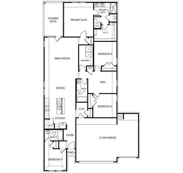 The Hughes (841) - Creekfall: Burnet, Texas - Meritage Homes
