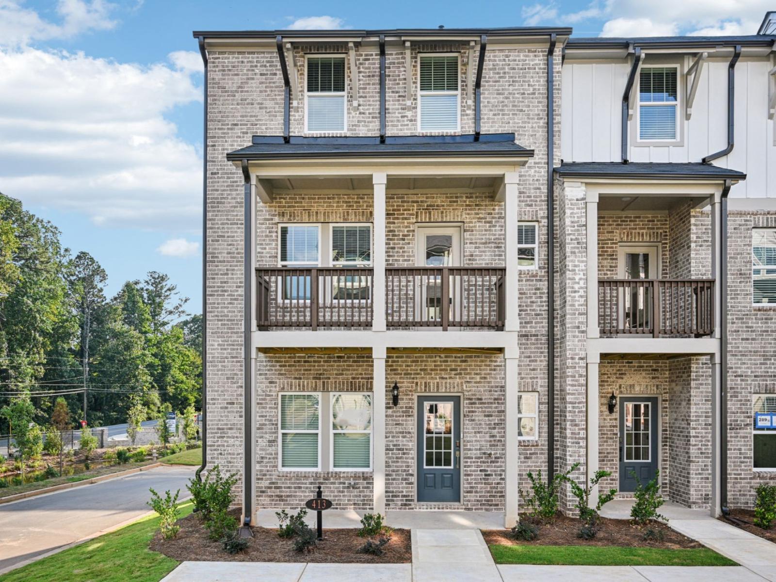 Jordan End Unit - Martin Springs - Highland Series: Lawrenceville, Georgia - Meritage Homes