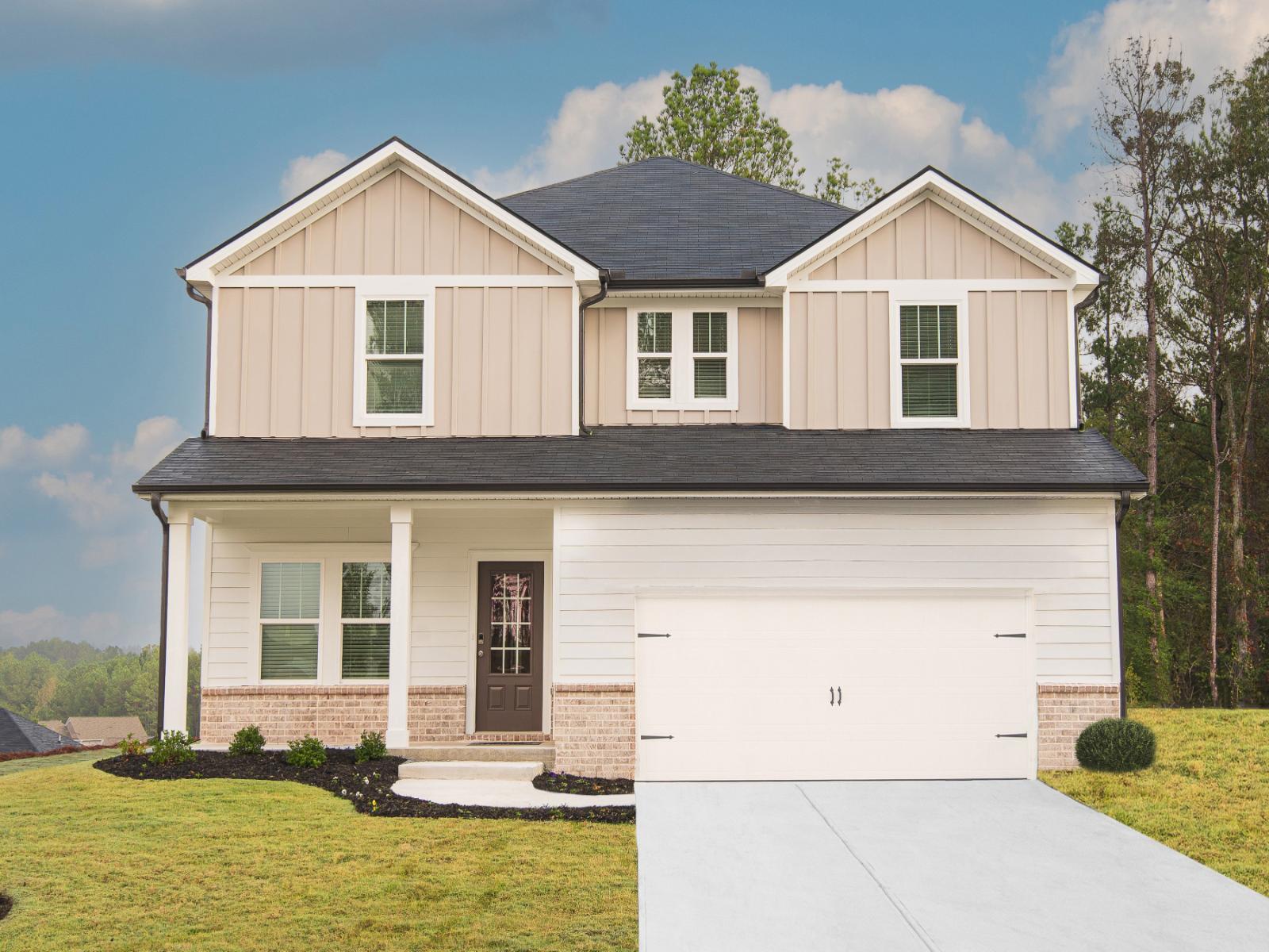 The Dakota floorplan with Elevation K modeled at Ivey Township.