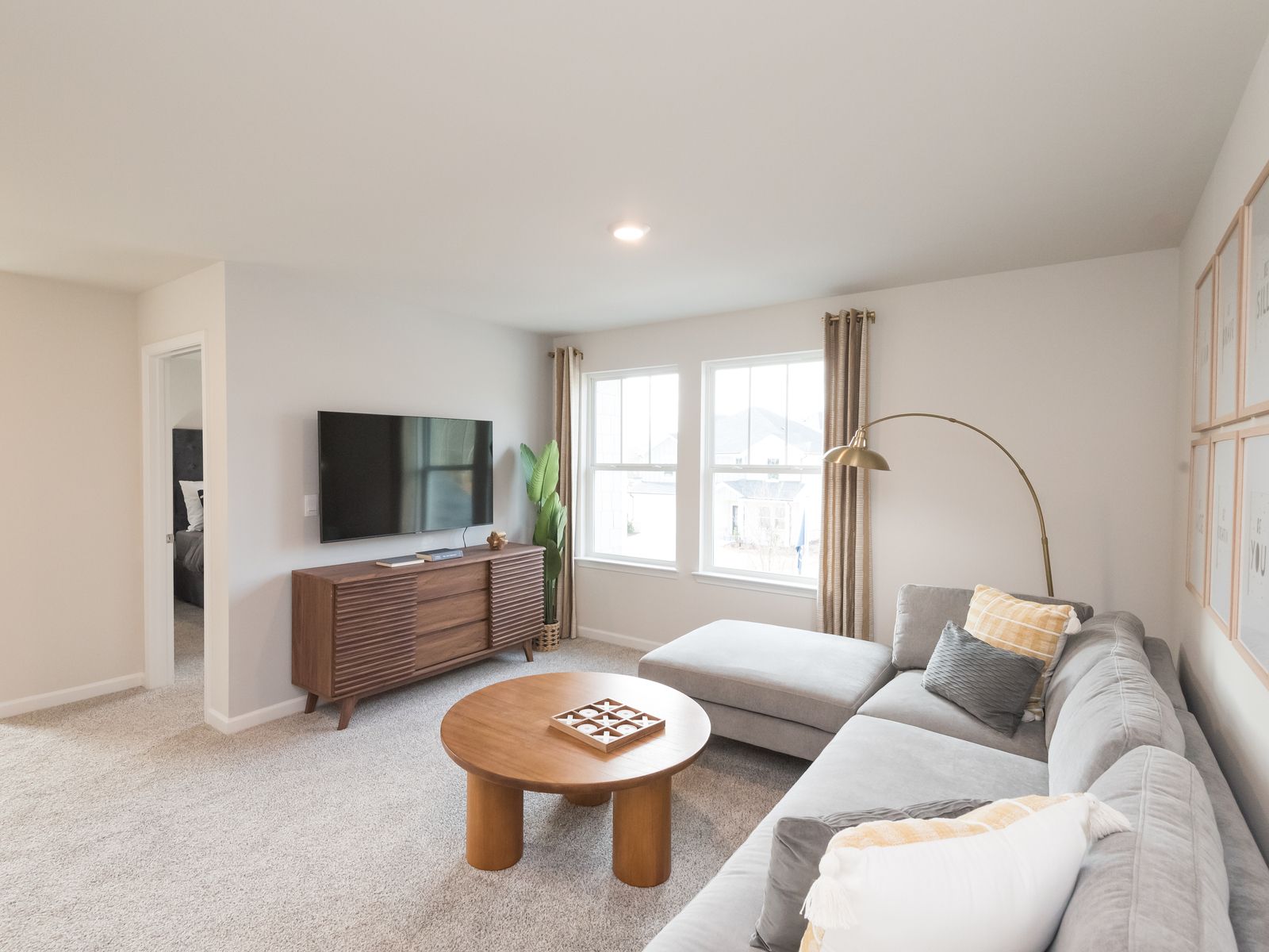 The Chatham floorplan with the Elemental White interior package modeled at Hamilton Crossing.