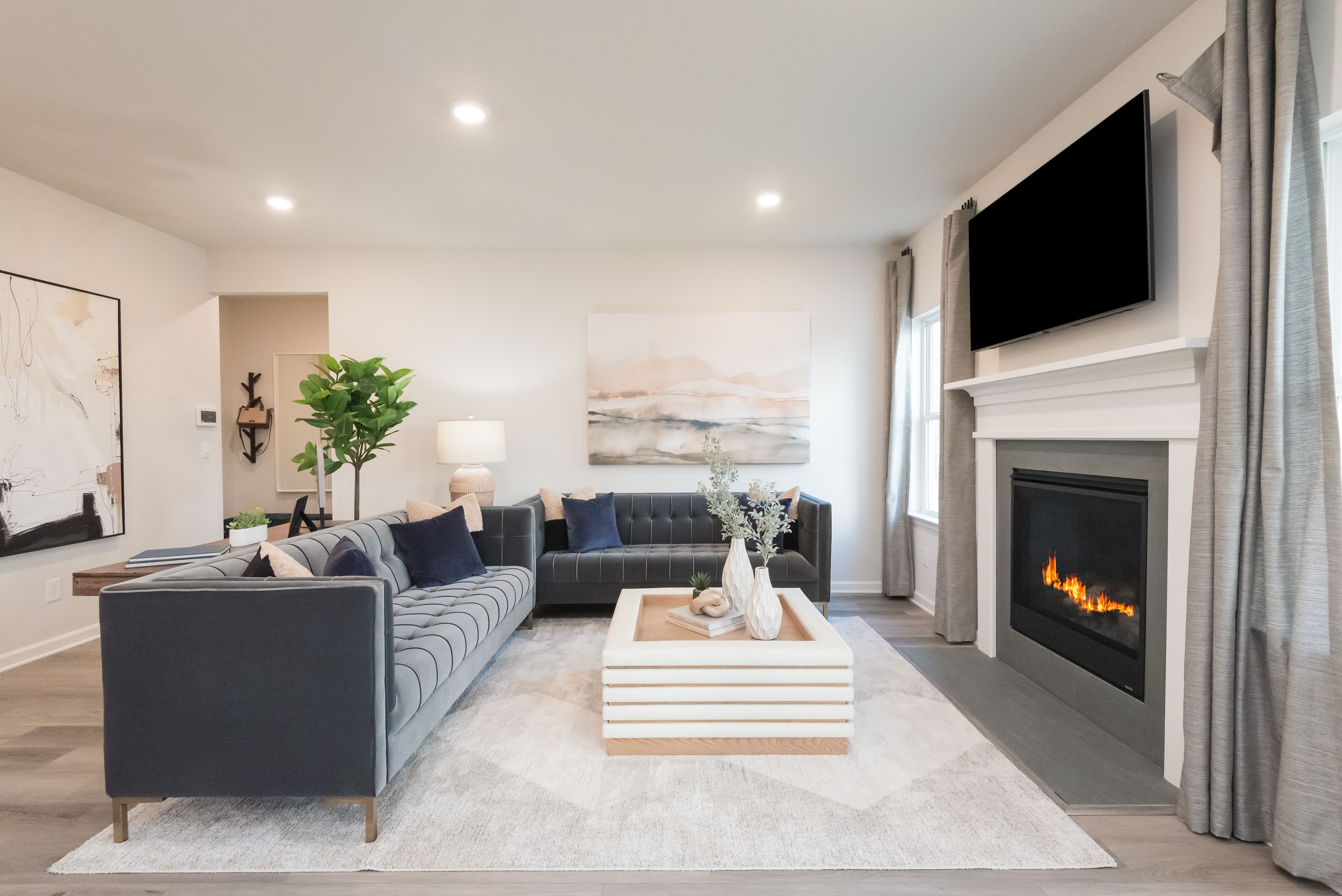 The Chatham floorplan with the Elemental White interior package modeled at Hamilton Crossing.