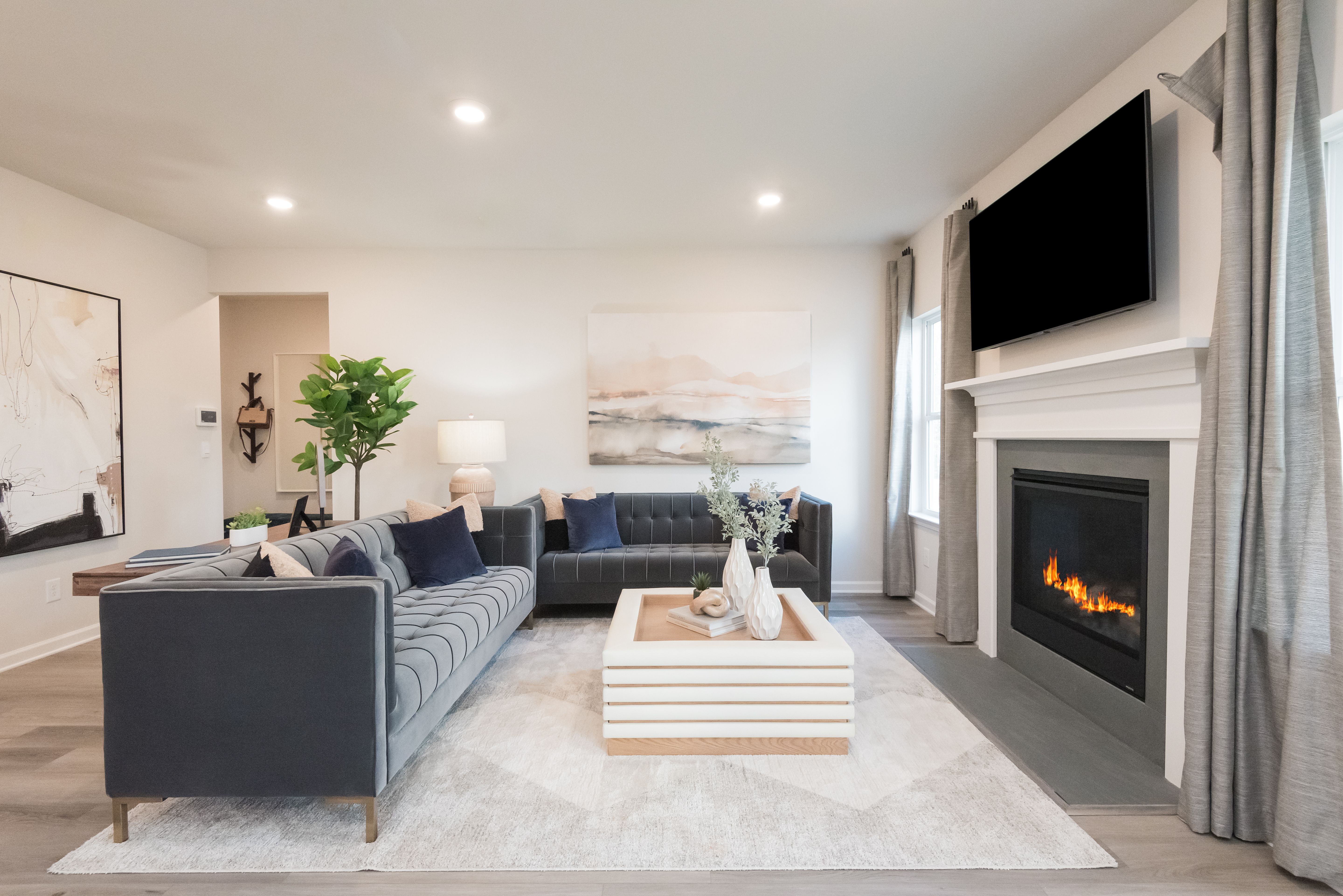 The Chatham floorplan with the Elemental White interior package modeled at Hamilton Crossing.