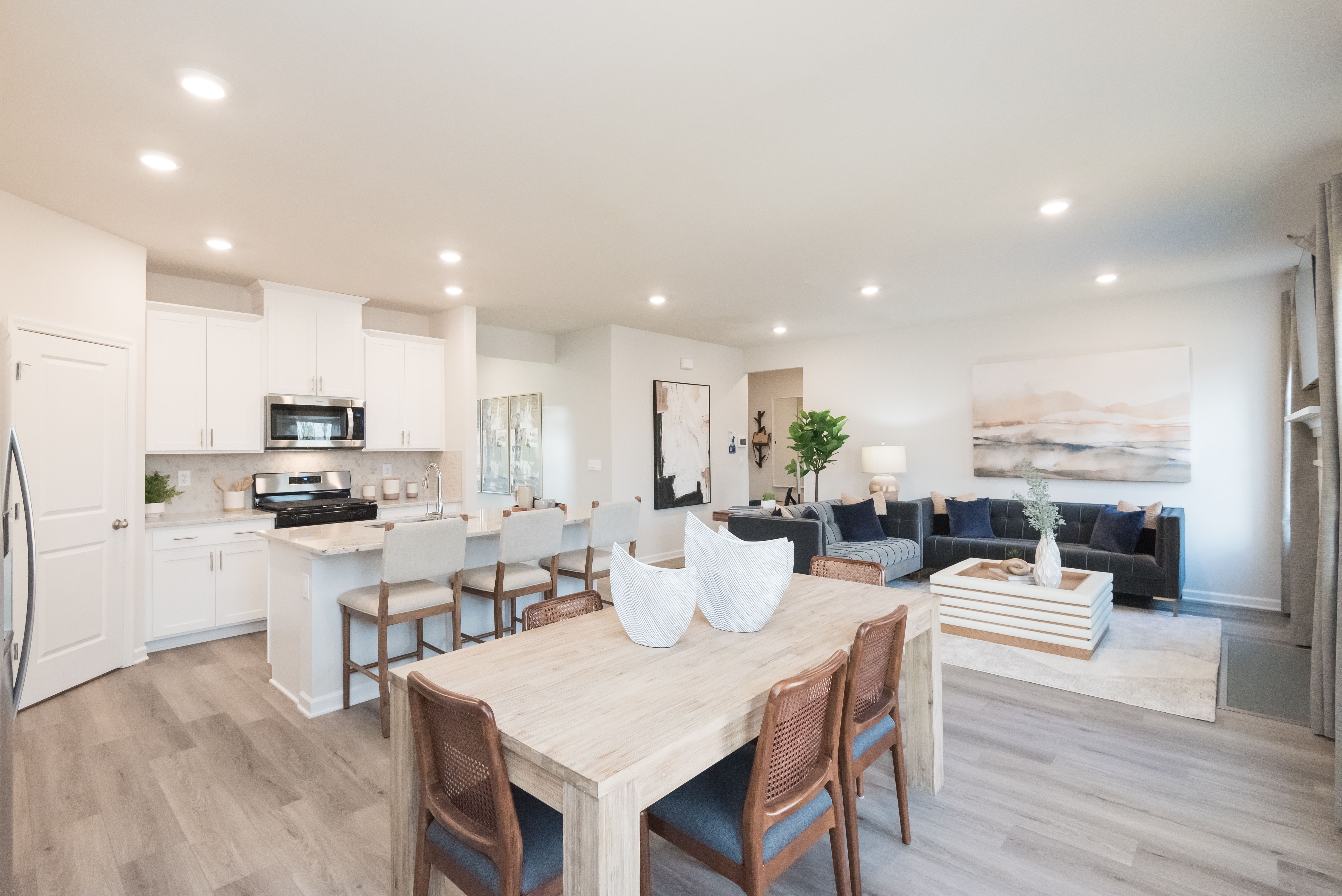 The Chatham floorplan with the Elemental White interior package modeled at Hamilton Crossing.