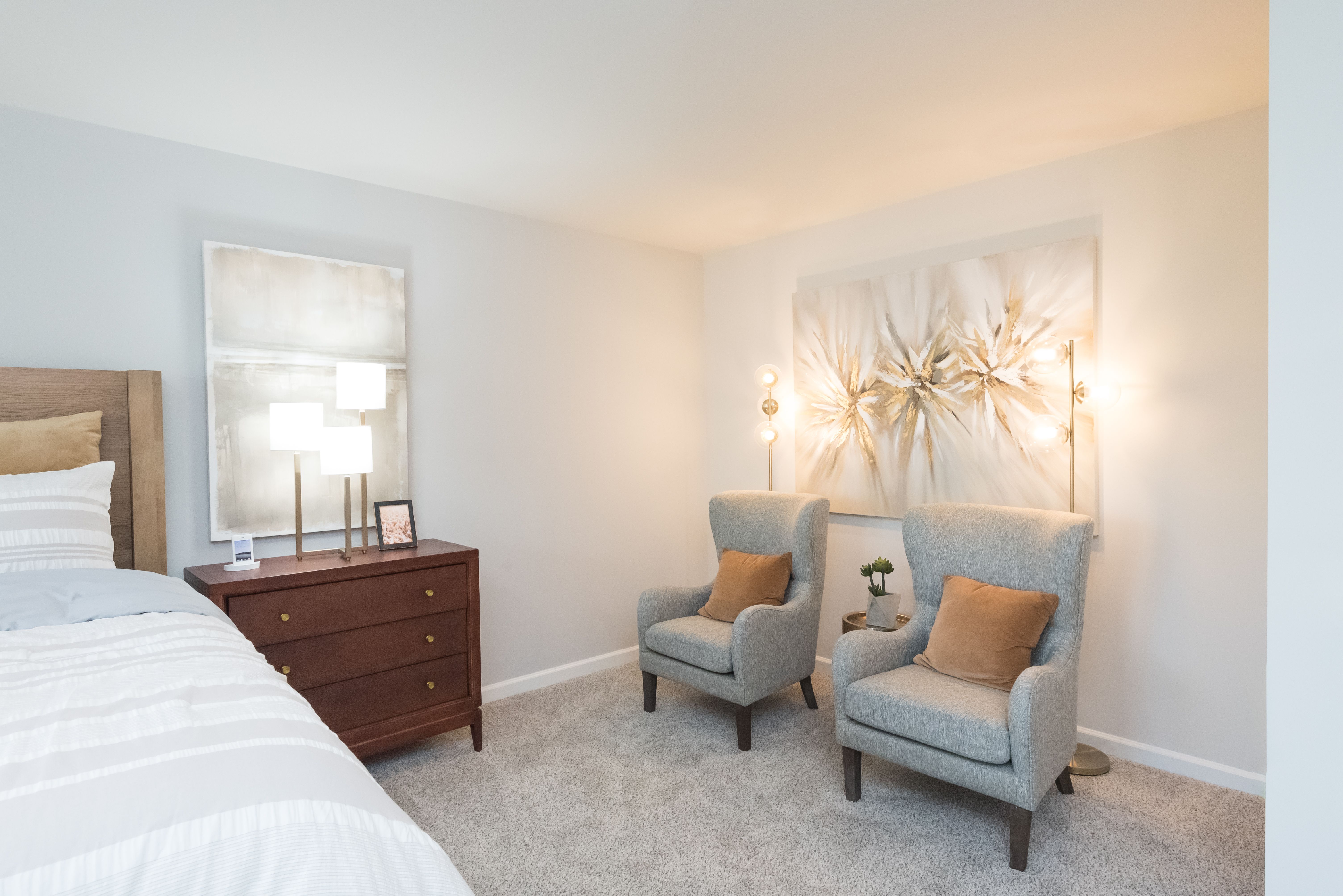 The Chatham floorplan with the Elemental White interior package modeled at Hamilton Crossing.