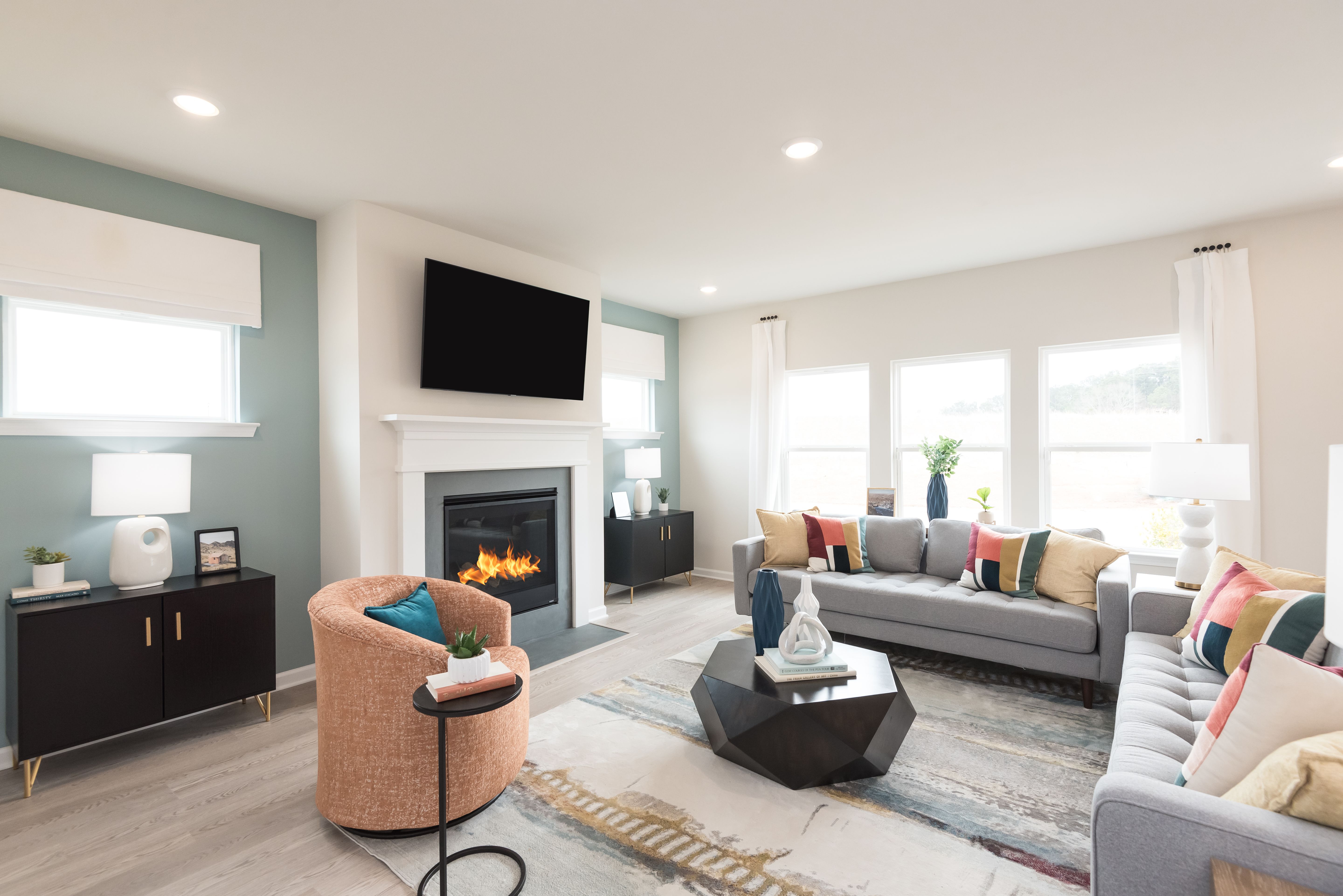 The Taylorsville floorplan with the Lush White interior package modeled at Parkside at Grayson.