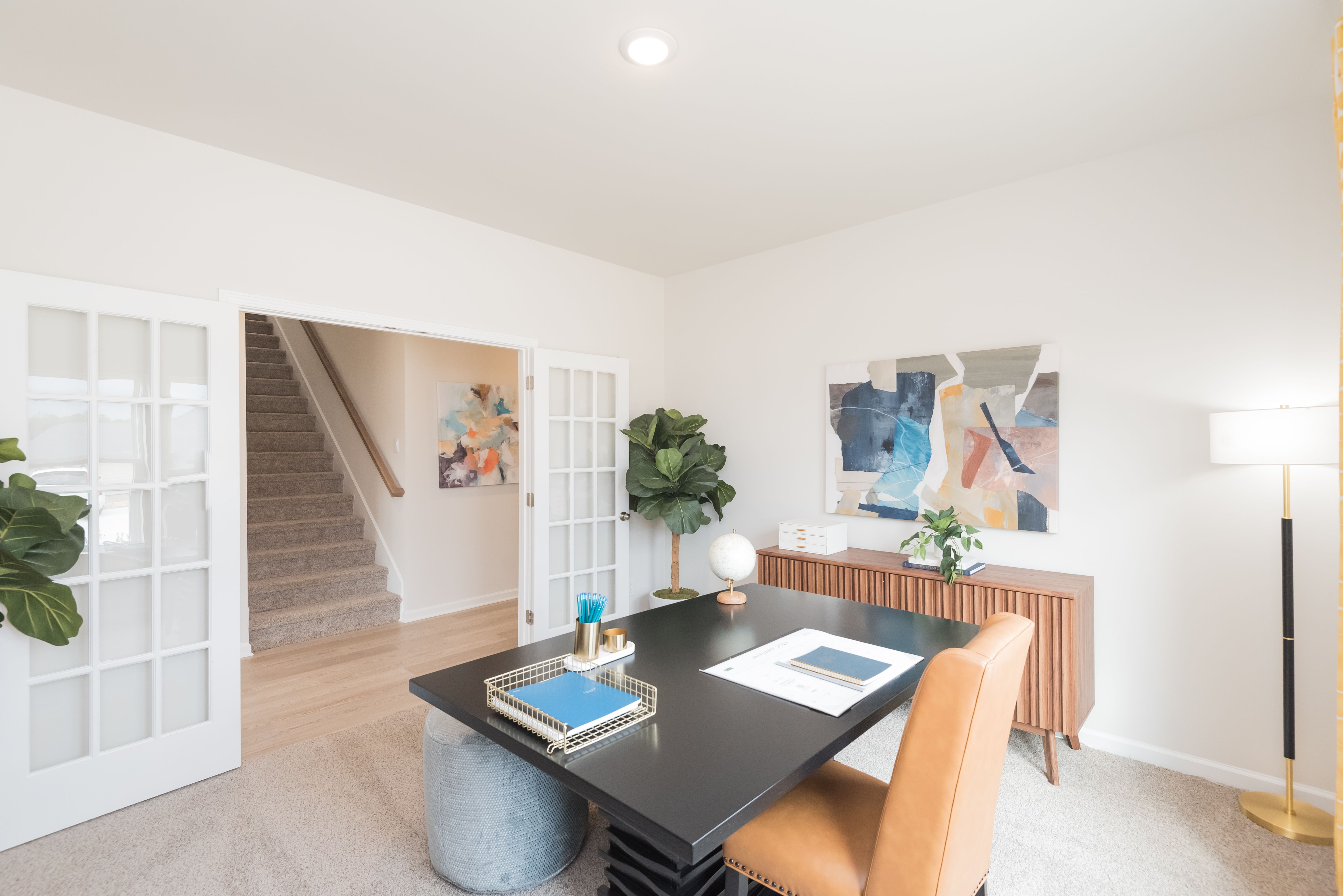 The Taylorsville floorplan with the Lush White interior package modeled at Parkside at Grayson.