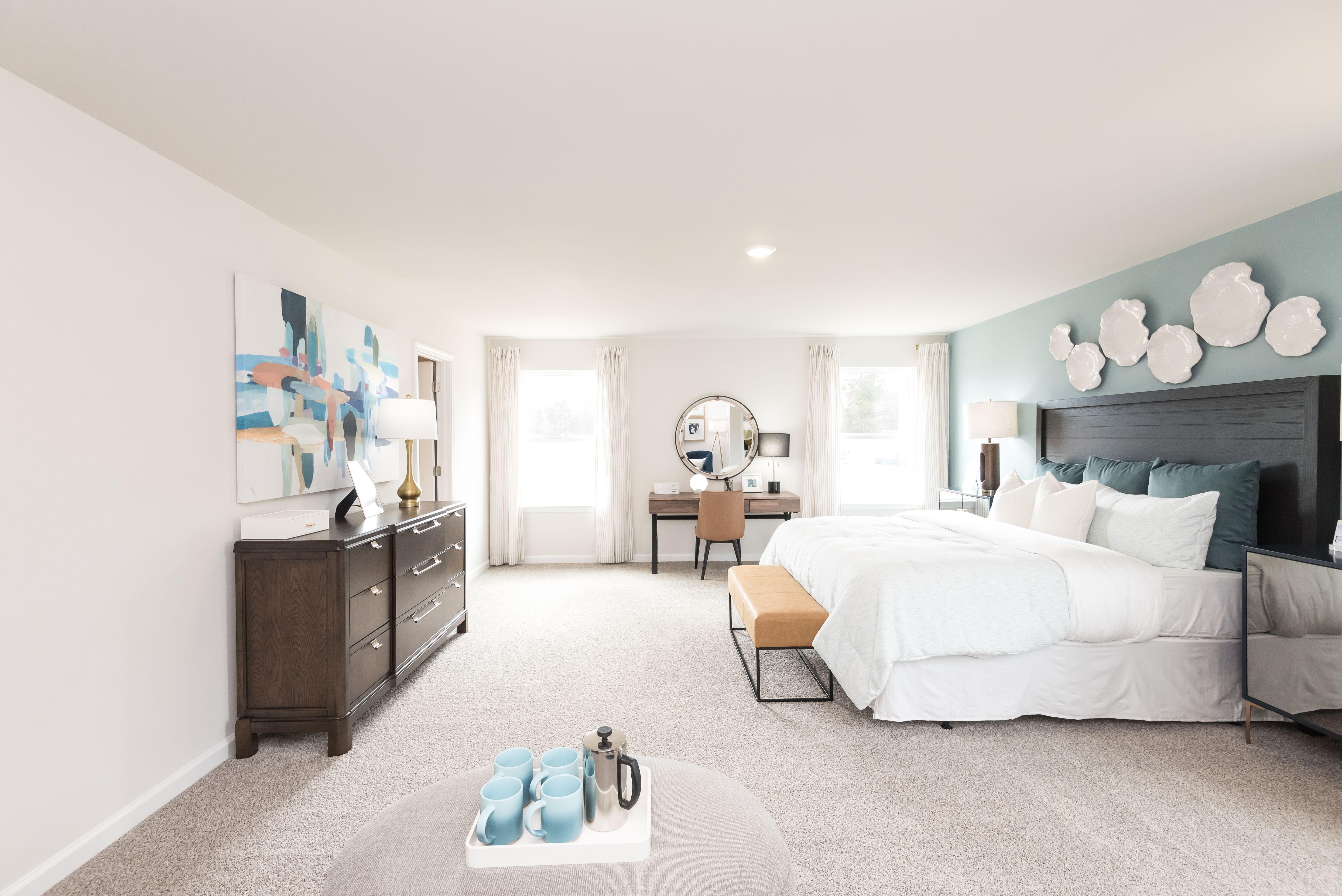 The Taylorsville floorplan with the Lush White interior package modeled at Parkside at Grayson.