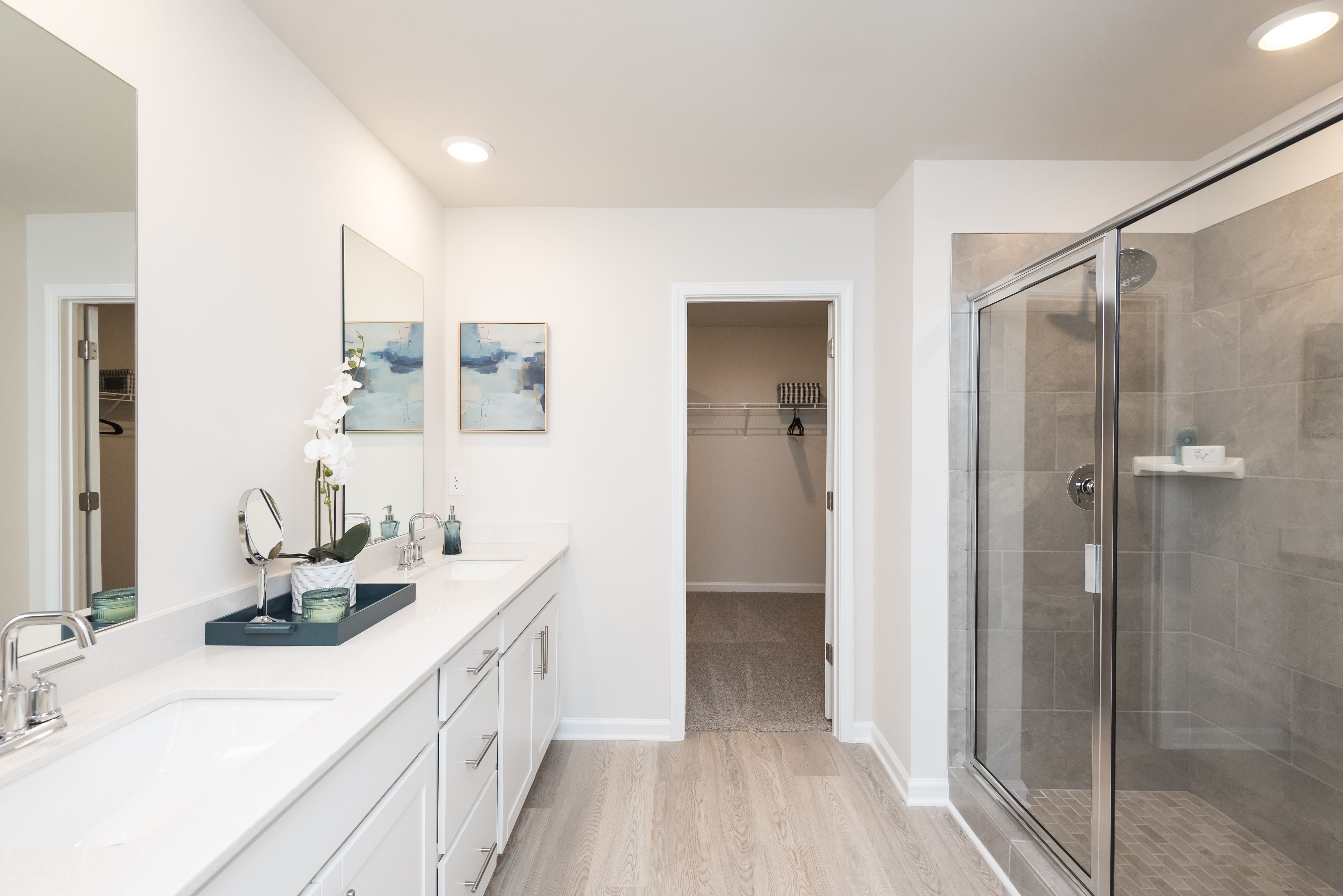 The Taylorsville floorplan with the Lush White interior package modeled at Parkside at Grayson.