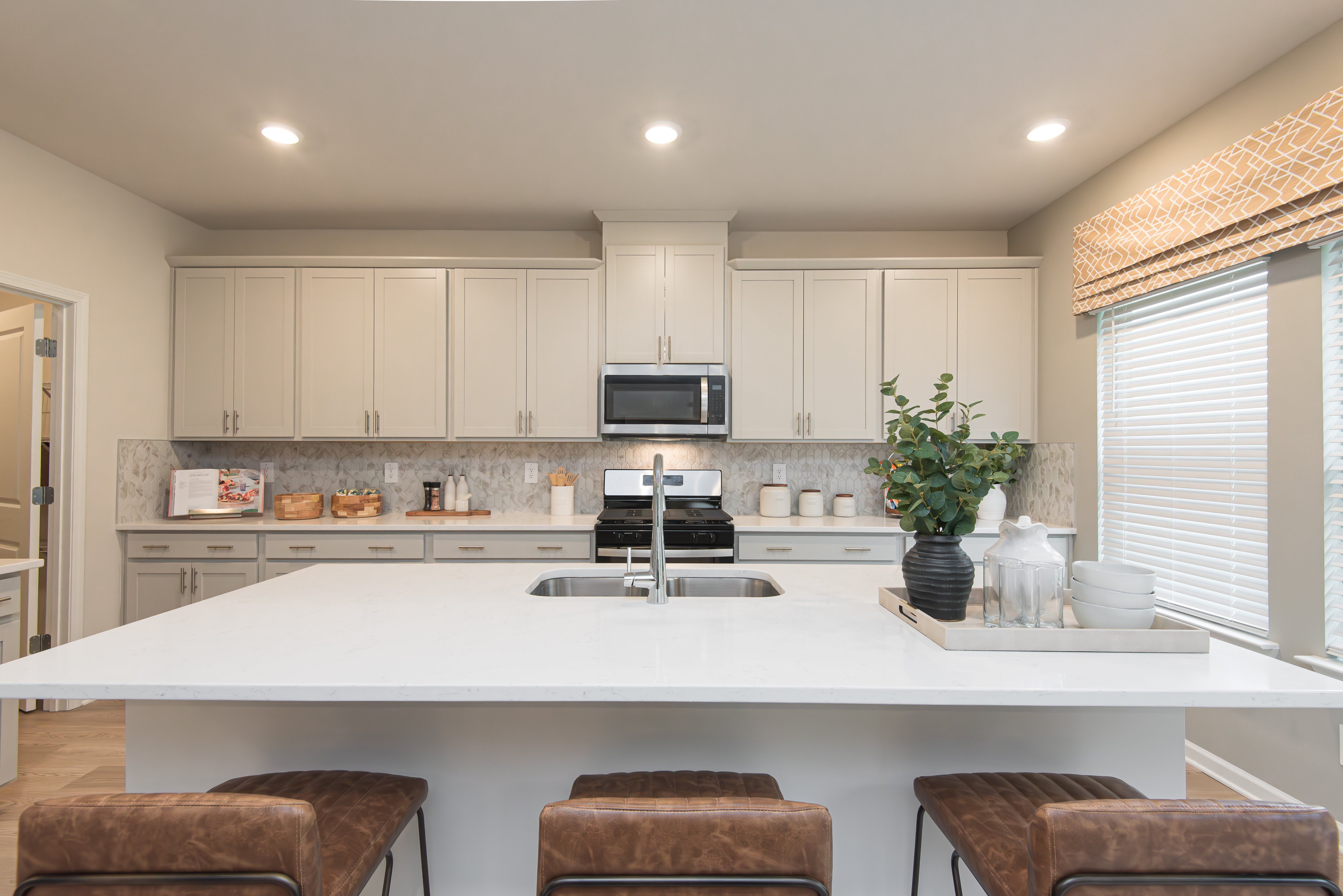 The Dakota floorplan with the Divine Gray interior package modeled at Ivey Township.