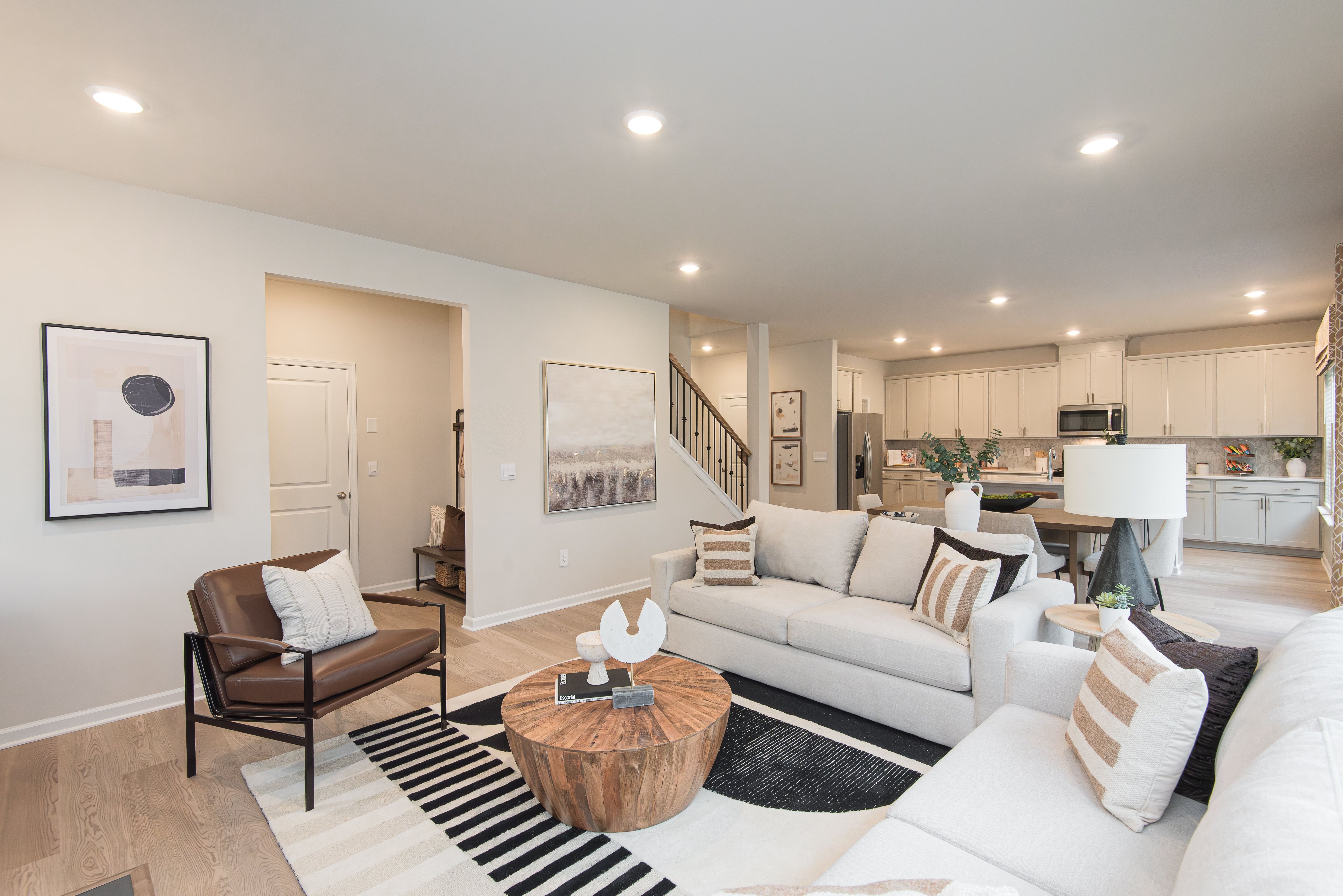 The Dakota floorplan with the Divine Gray interior package modeled at Ivey Township.