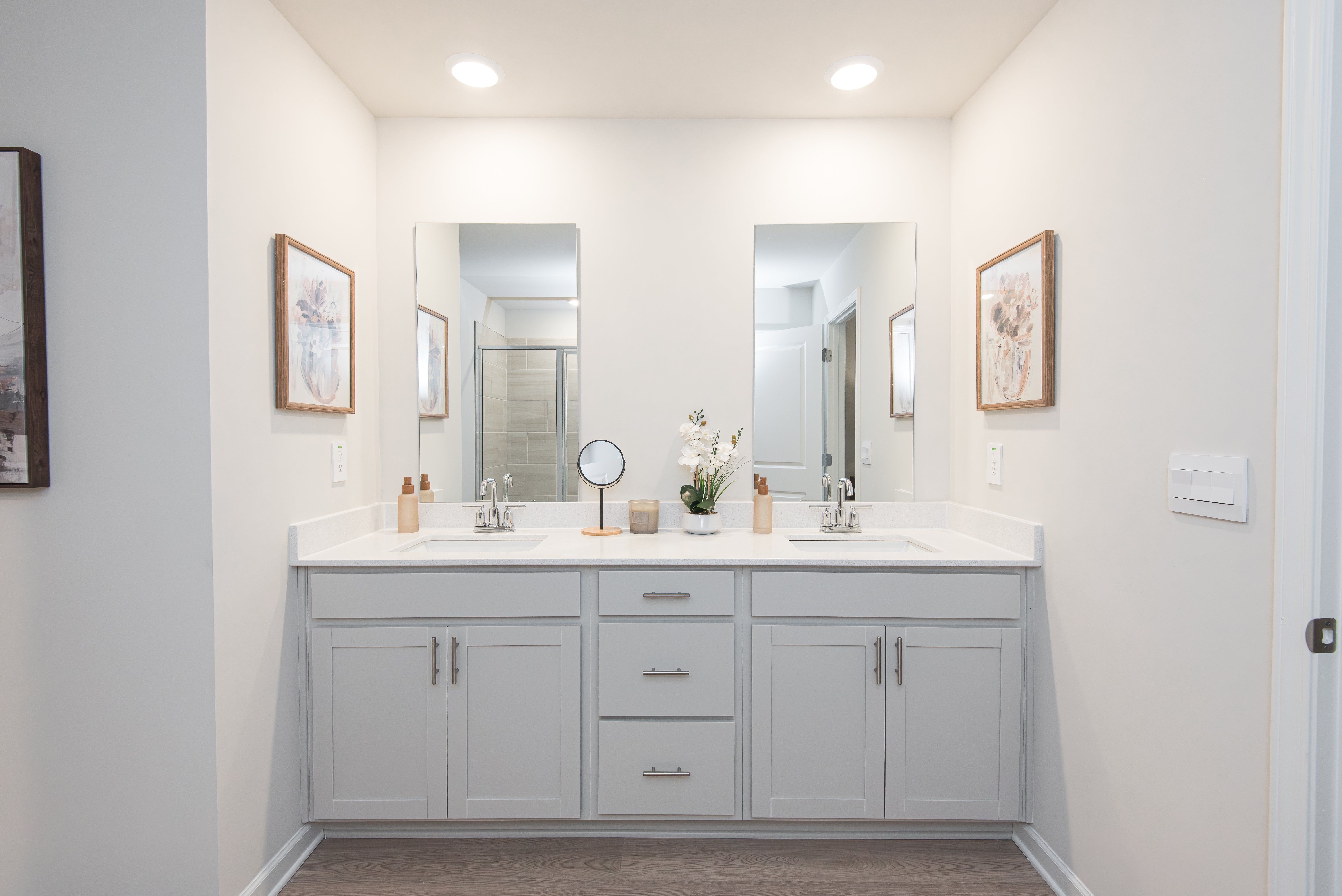 The Dakota floorplan with the Divine Gray interior package modeled at Ivey Township.
