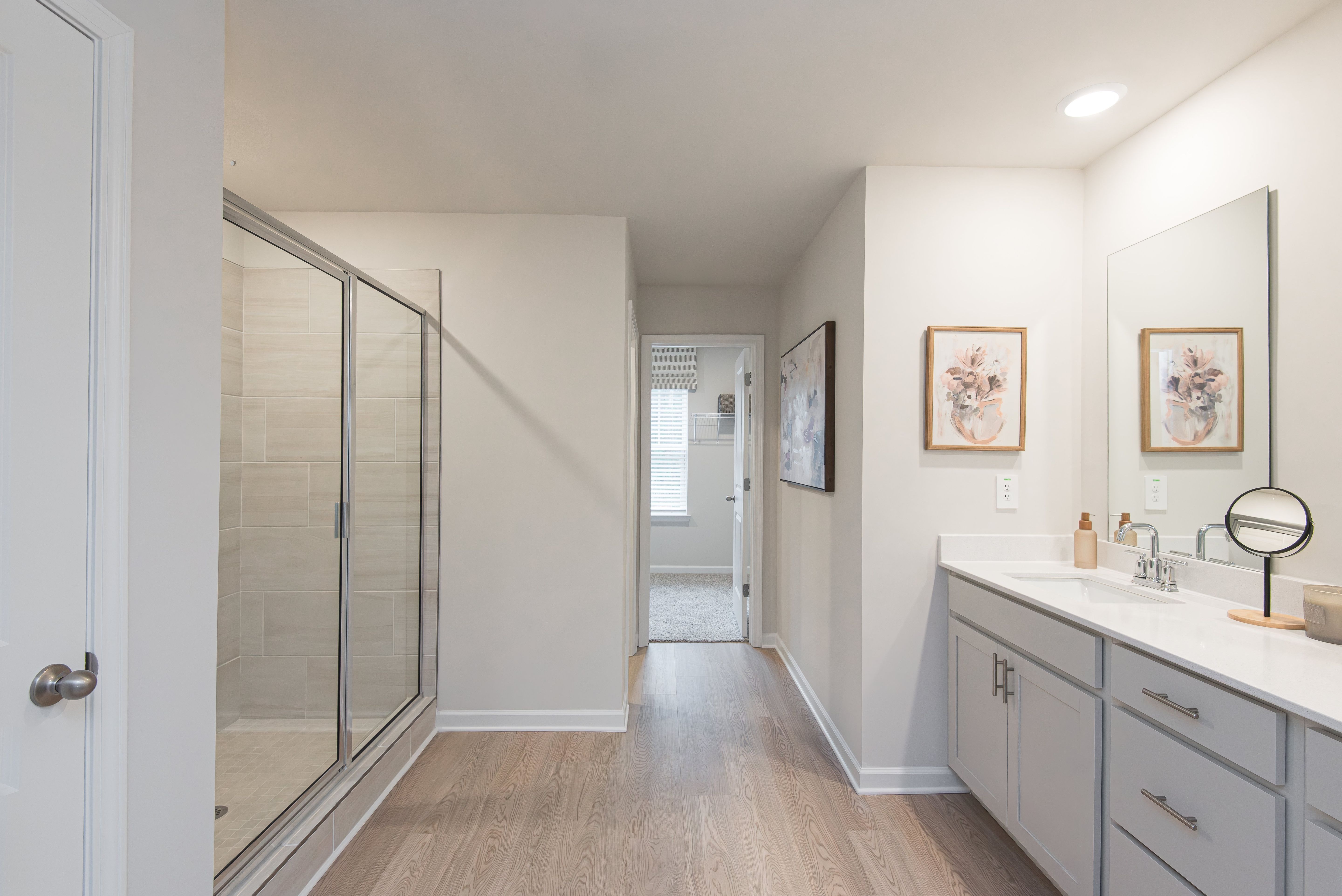 The Dakota floorplan with the Divine Gray interior package modeled at Ivey Township.