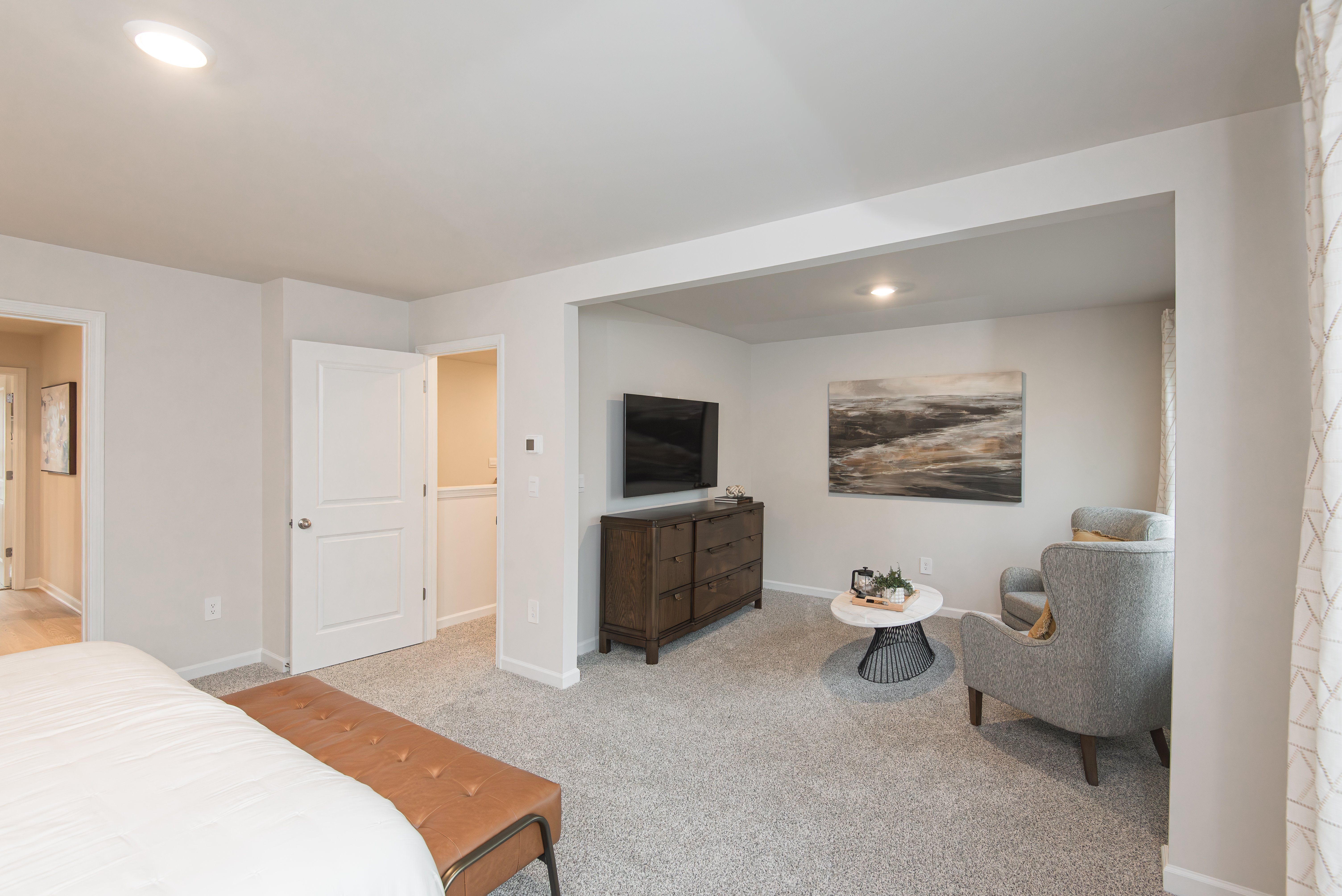 The Dakota floorplan with the Divine Gray interior package modeled at Ivey Township.