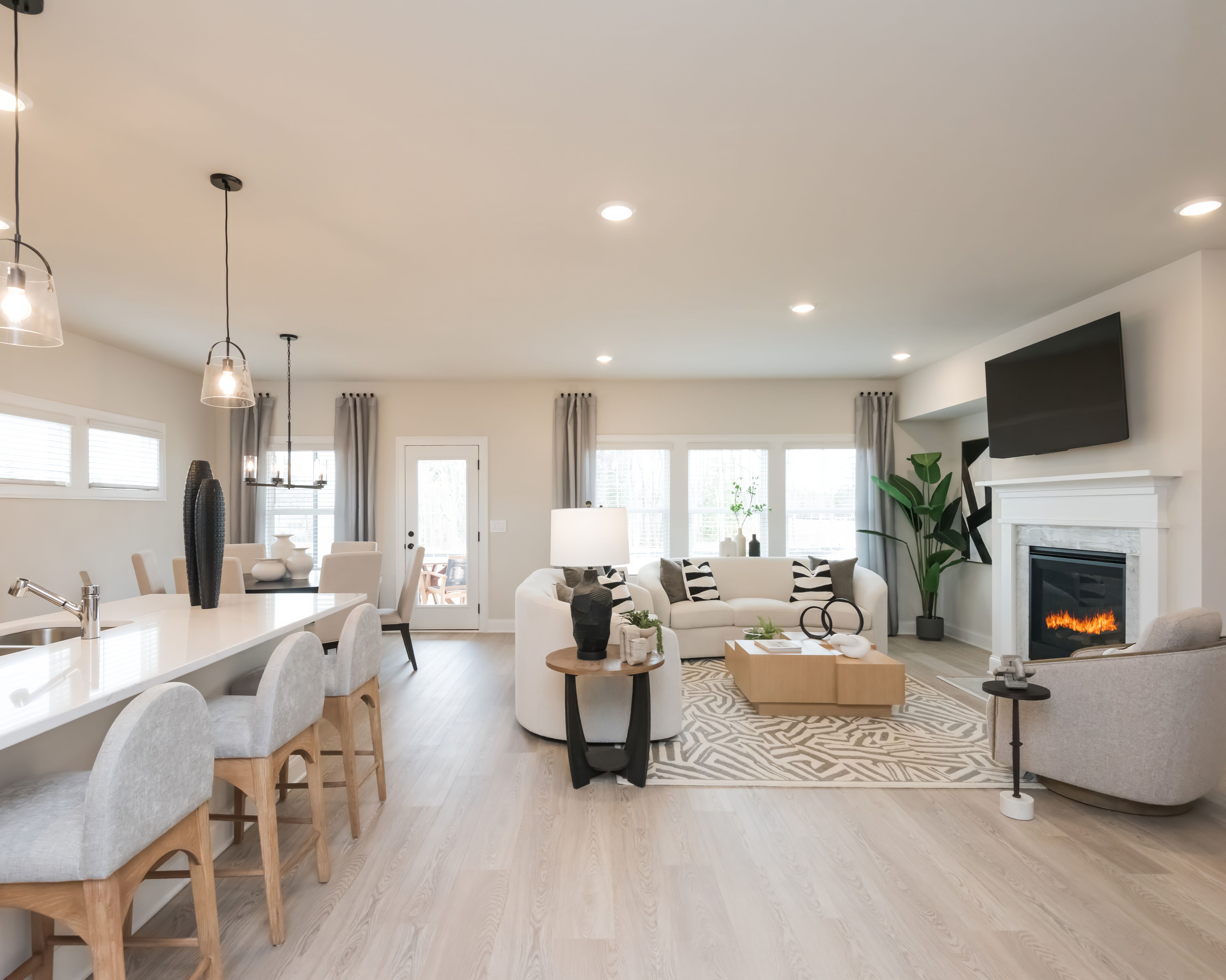 The Johnson floorplan with the Lush White interior package modeled at Martin Springs.