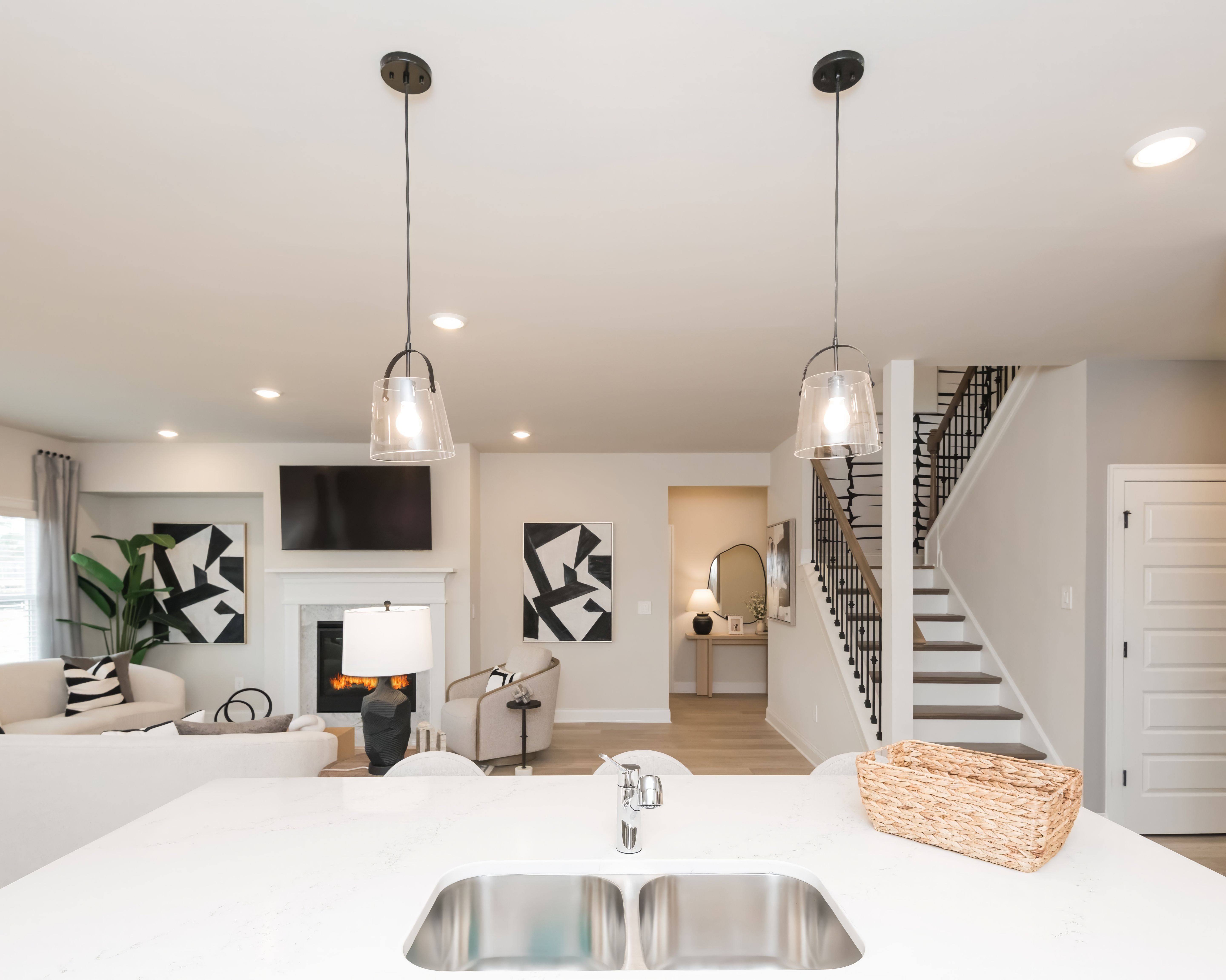 The Johnson floorplan with the Lush White interior package modeled at Martin Springs.