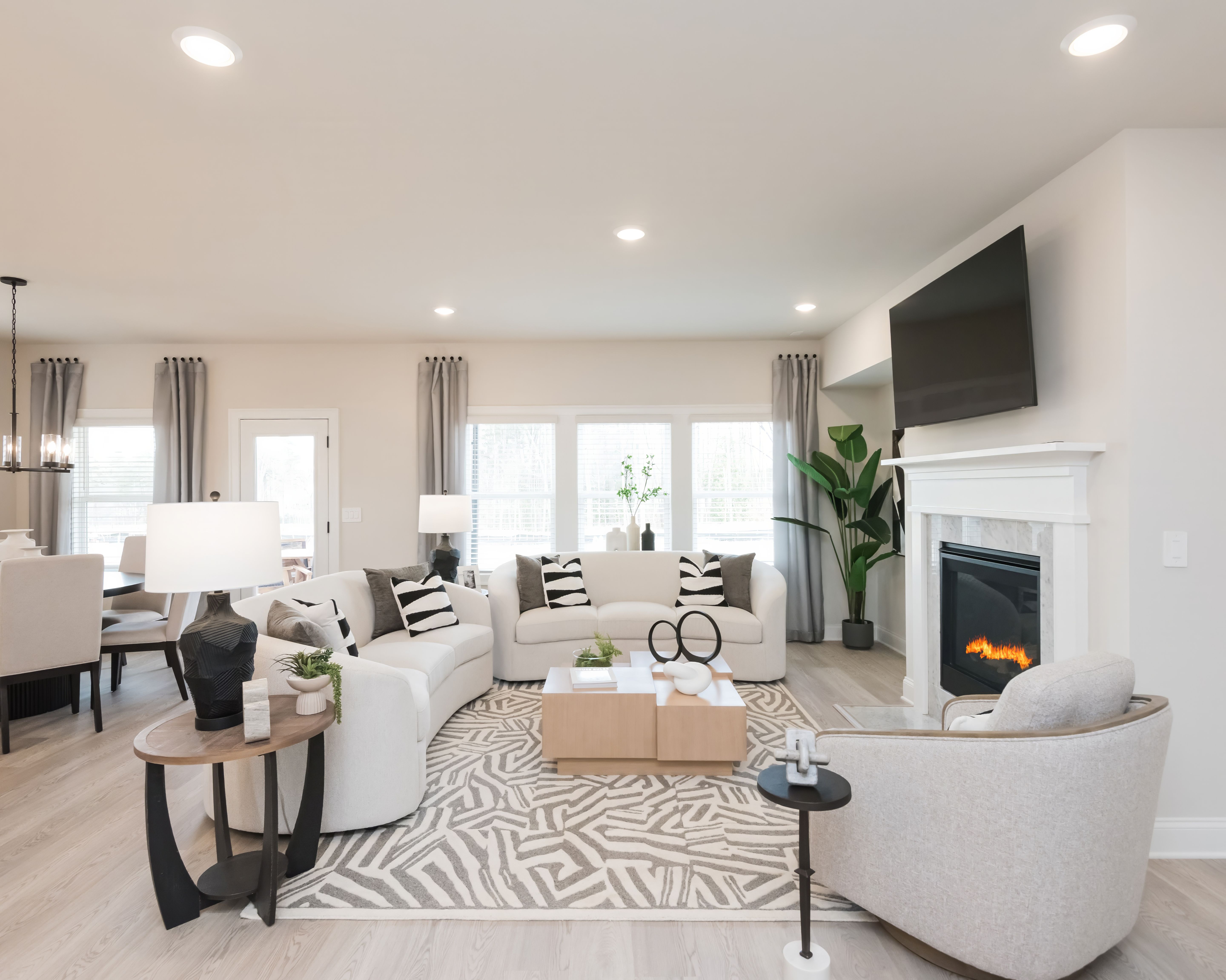 The Johnson floorplan with the Lush White interior package modeled at Martin Springs.