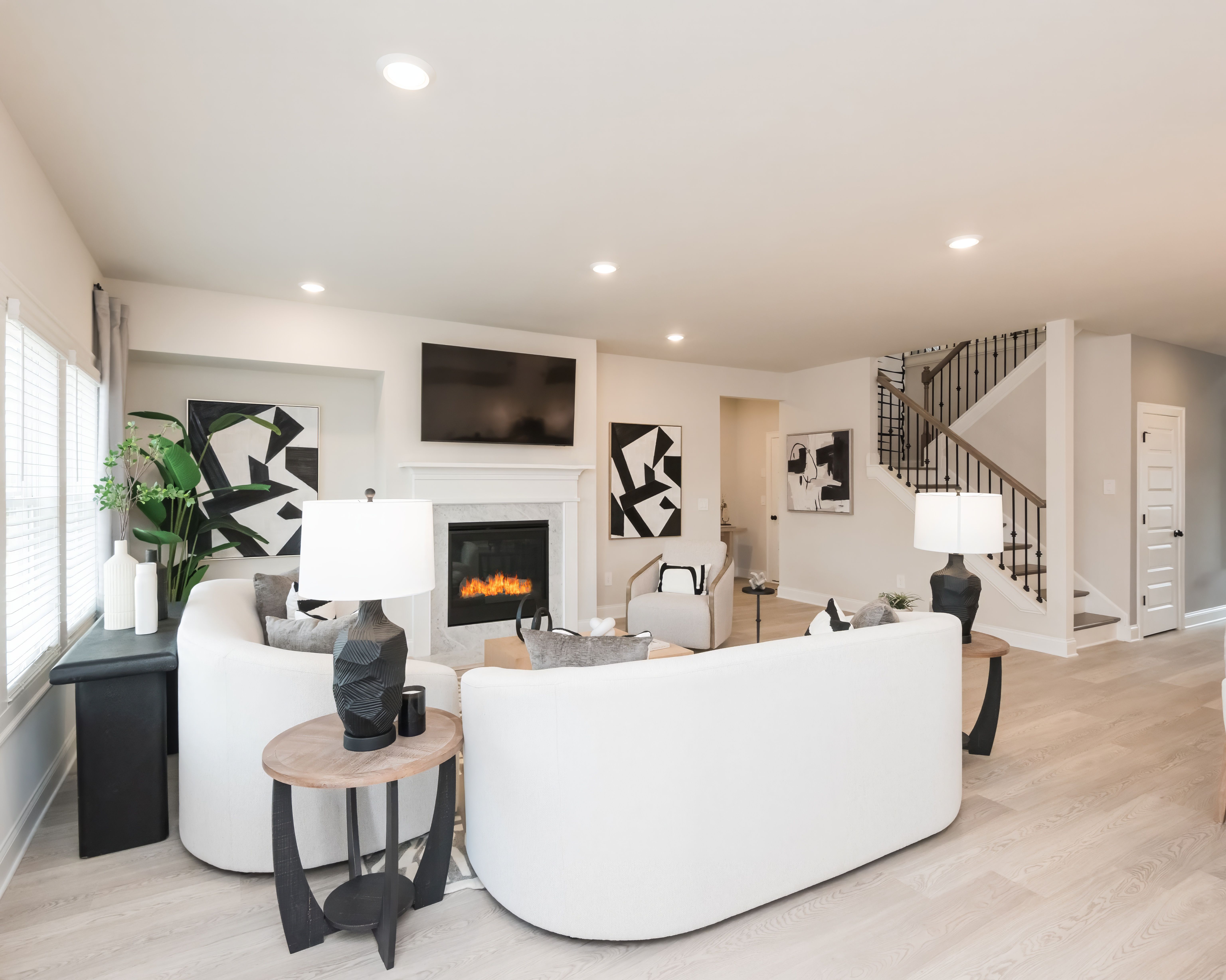 The Johnson floorplan with the Lush White interior package modeled at Martin Springs.